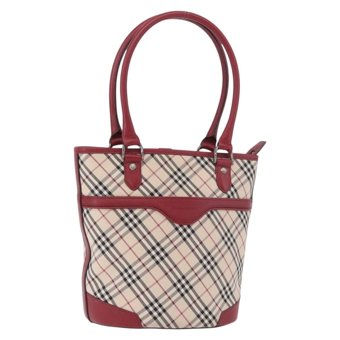 Burberry Nova Check Canvas Tote Handbag Beige Silver (1 of 18)
