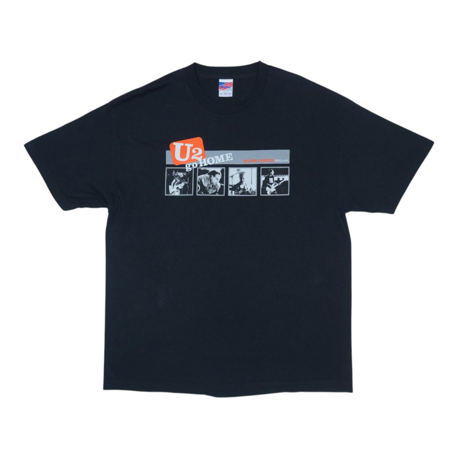 Vintage U2 Go Home 2002 Black Cotton T Shirt XL: Vintage U2 Go Home 2002 Black Cotton T Shirt XL Authentic original vintage 2002 U2 Go Home shirt in black cotton. This is a true vintage shirt, not a modern reproduction. It has no back graphics and r