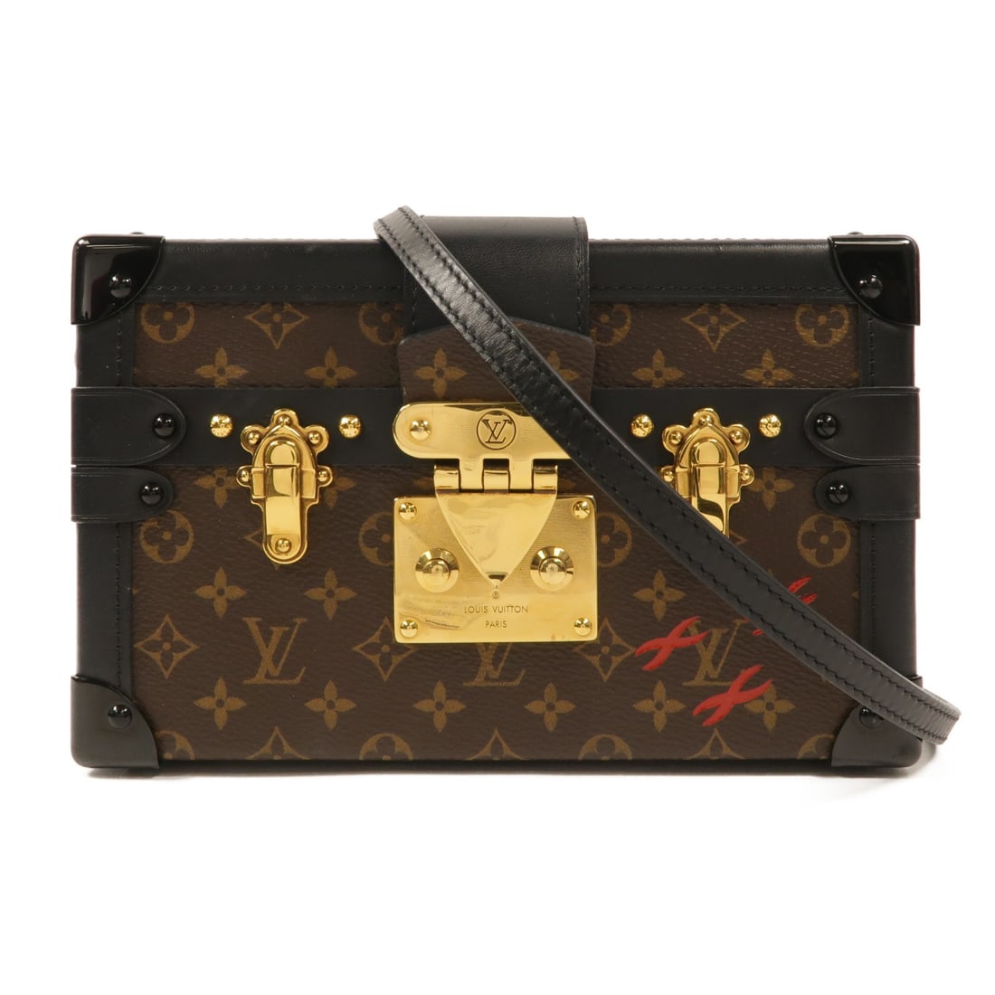 Louis Vuitton Petite Malle M44199 Monogram Shoulder Bag Brown: Louis Vuitton Petite Malle M44199 Monogram Shoulder Bag Brown Louis Vuitton Petite Malle shoulder bag in Monogram PVC coated canvas with a brown exterior and gold-tone hardware. This women's bag featu