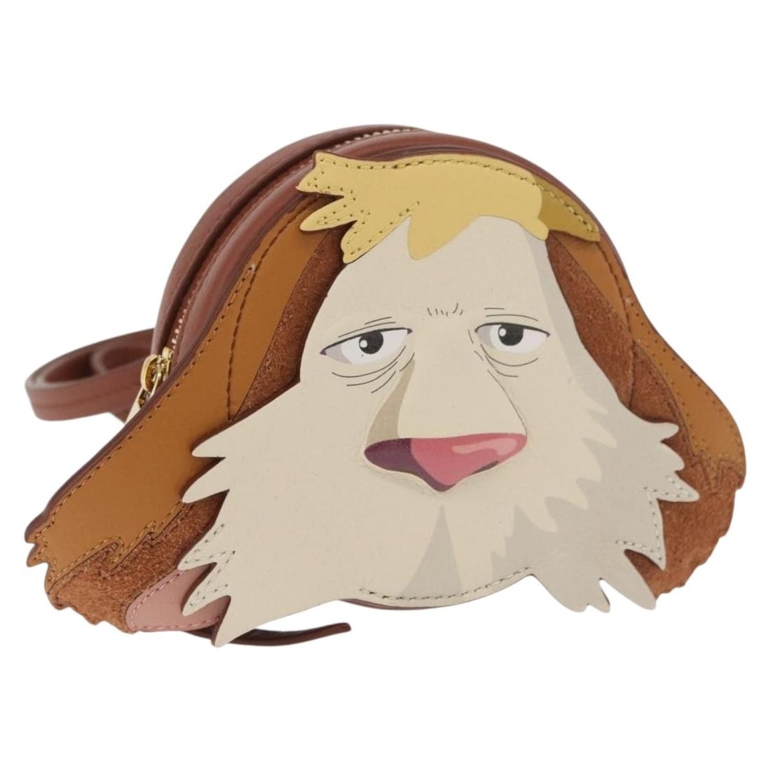 LOEWE Studio Ghibli Hin Cookie Leather Pouch Howl's Moving Castle: LOEWE Studio Ghibli Hin Cookie Leather Pouch Howl's Moving Castle LOEWE x Studio Ghibli Cookie pouch from the Howl's Moving Castle collection, crafted in brown leather. This women's pouch includes a d