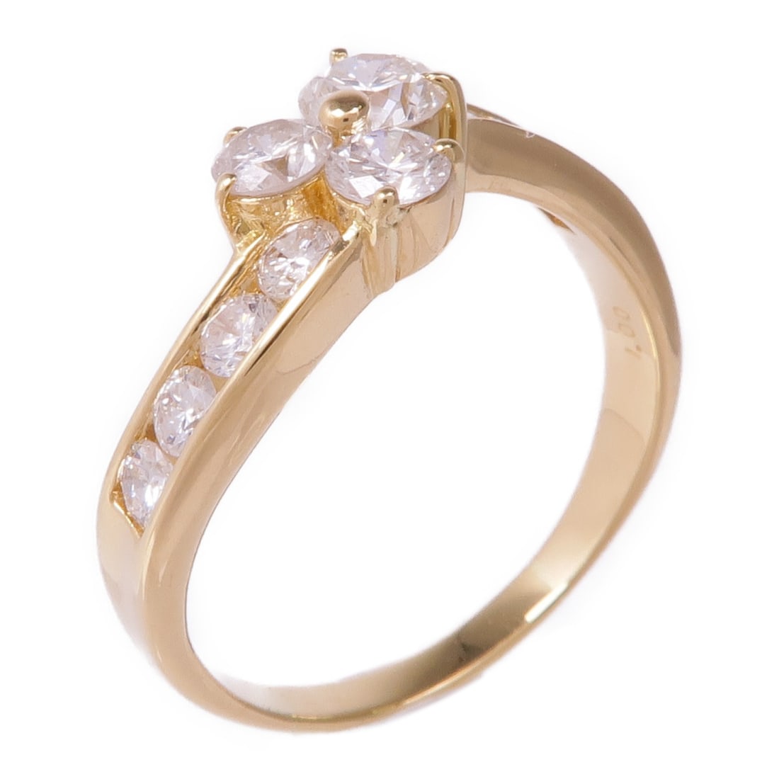 18K Yellow Gold Diamond Ring JEWELRY Brand Size 5.75 (1 of 8)