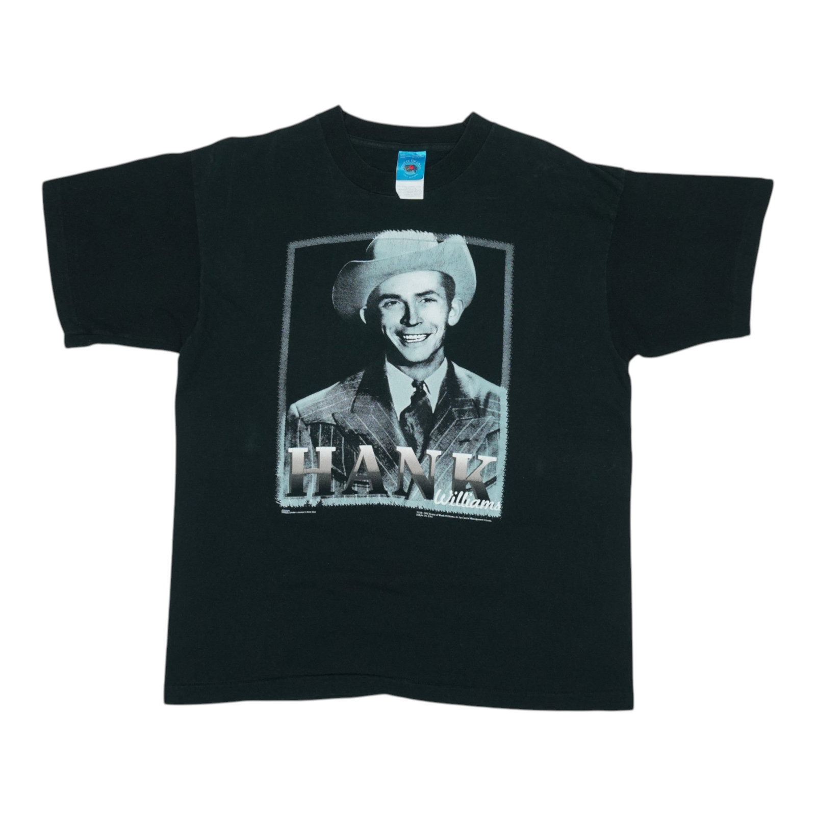 Vintage 1995 Hank Williams Legend Continues Black Cotton T Shirt Large (1 of 5)