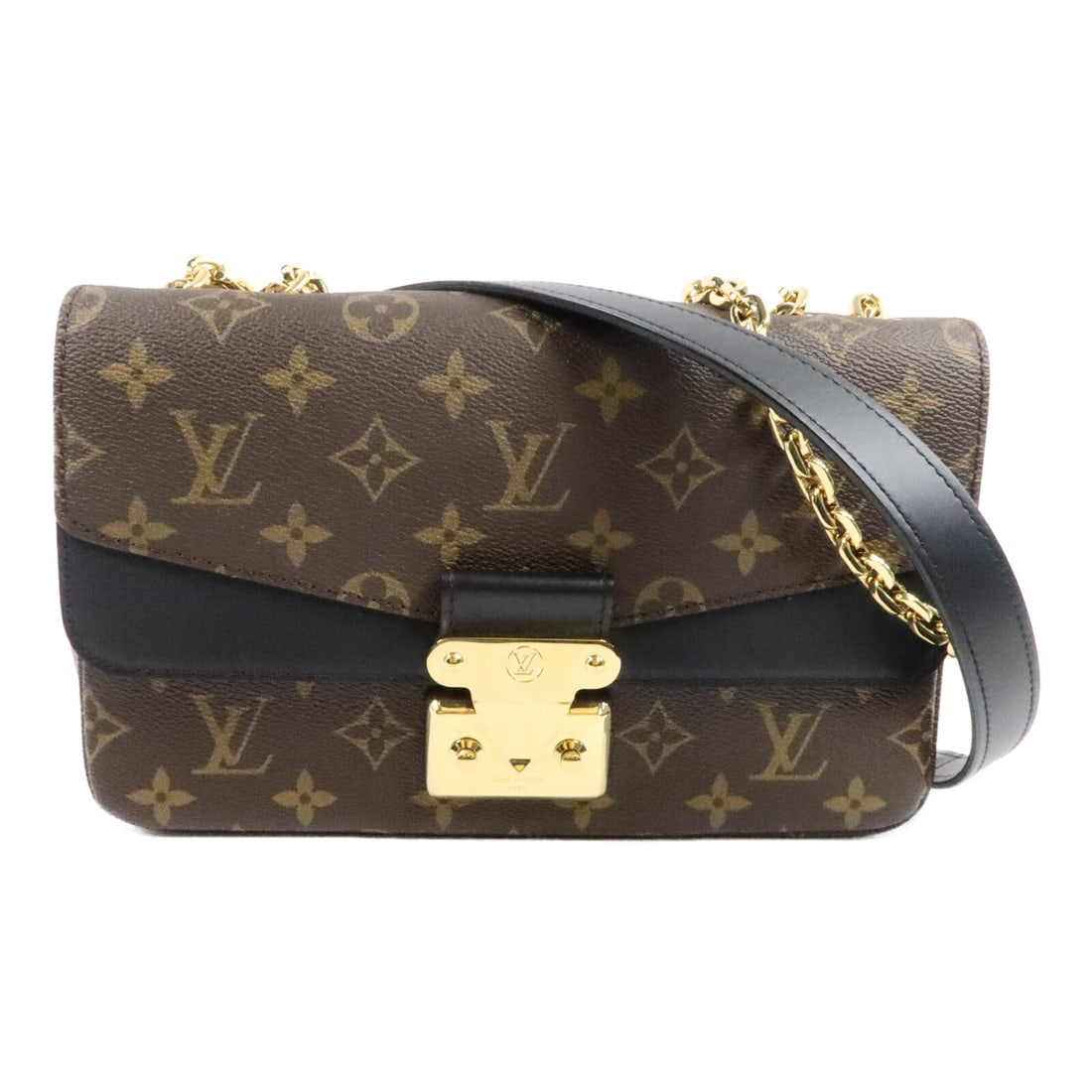 Louis Vuitton Marceau M46126 Monogram Shoulder Bag Brown Black: Louis Vuitton Marceau M46126 Monogram Shoulder Bag Brown Black Louis Vuitton Marceau shoulder bag in Monogram PVC coated canvas with a brown and black colorway. This women's shoulder bag features a fl