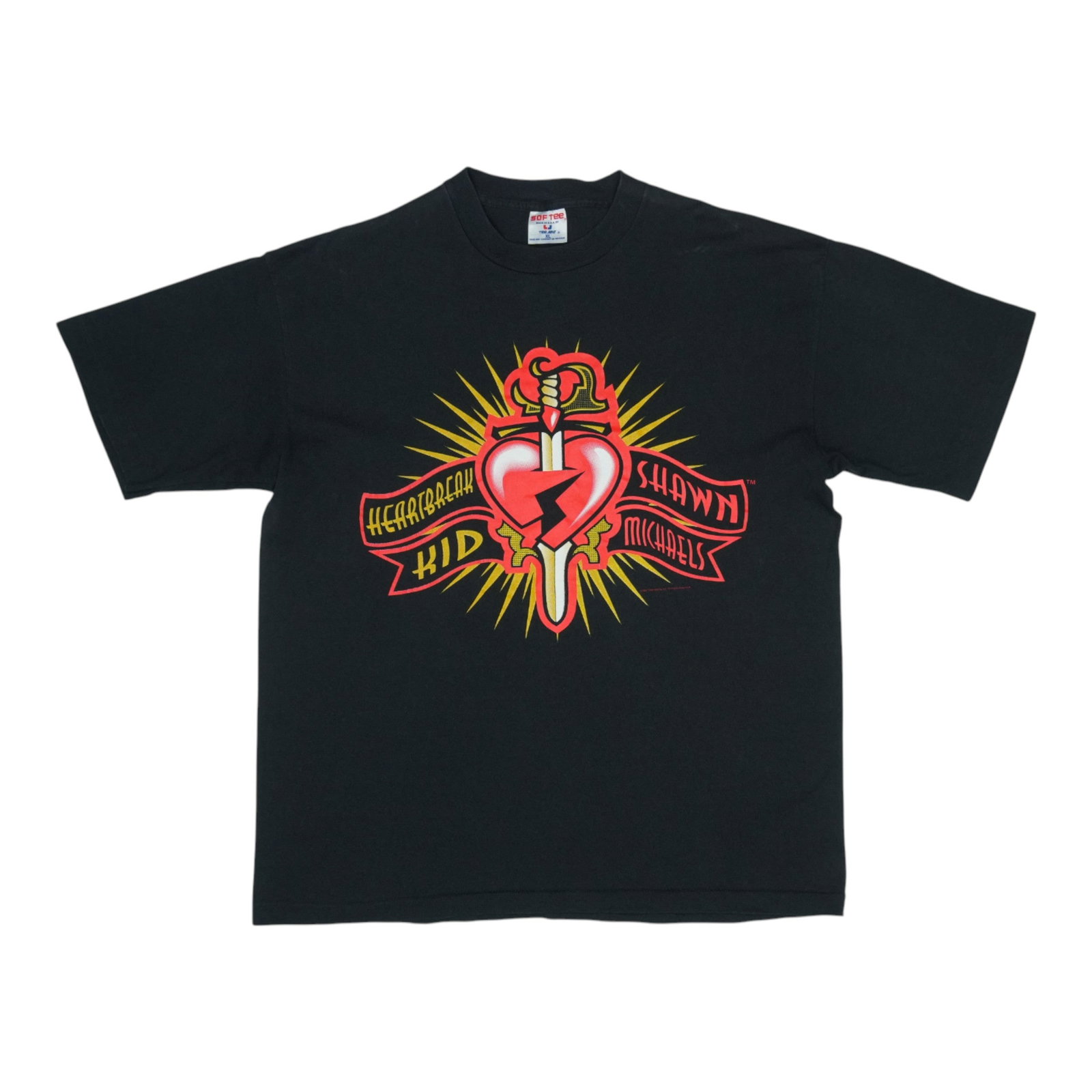 Vintage 1997 WWF Shawn Michaels Heartbreak Kid T Shirt XL: Vintage 1997 WWF Shawn Michaels Heartbreak Kid T Shirt XL Authentic original vintage 1997 Shawn Michaels Heartbreak Kid WWF shirt with front and back graphics. This is a true vintage shirt, not a mode