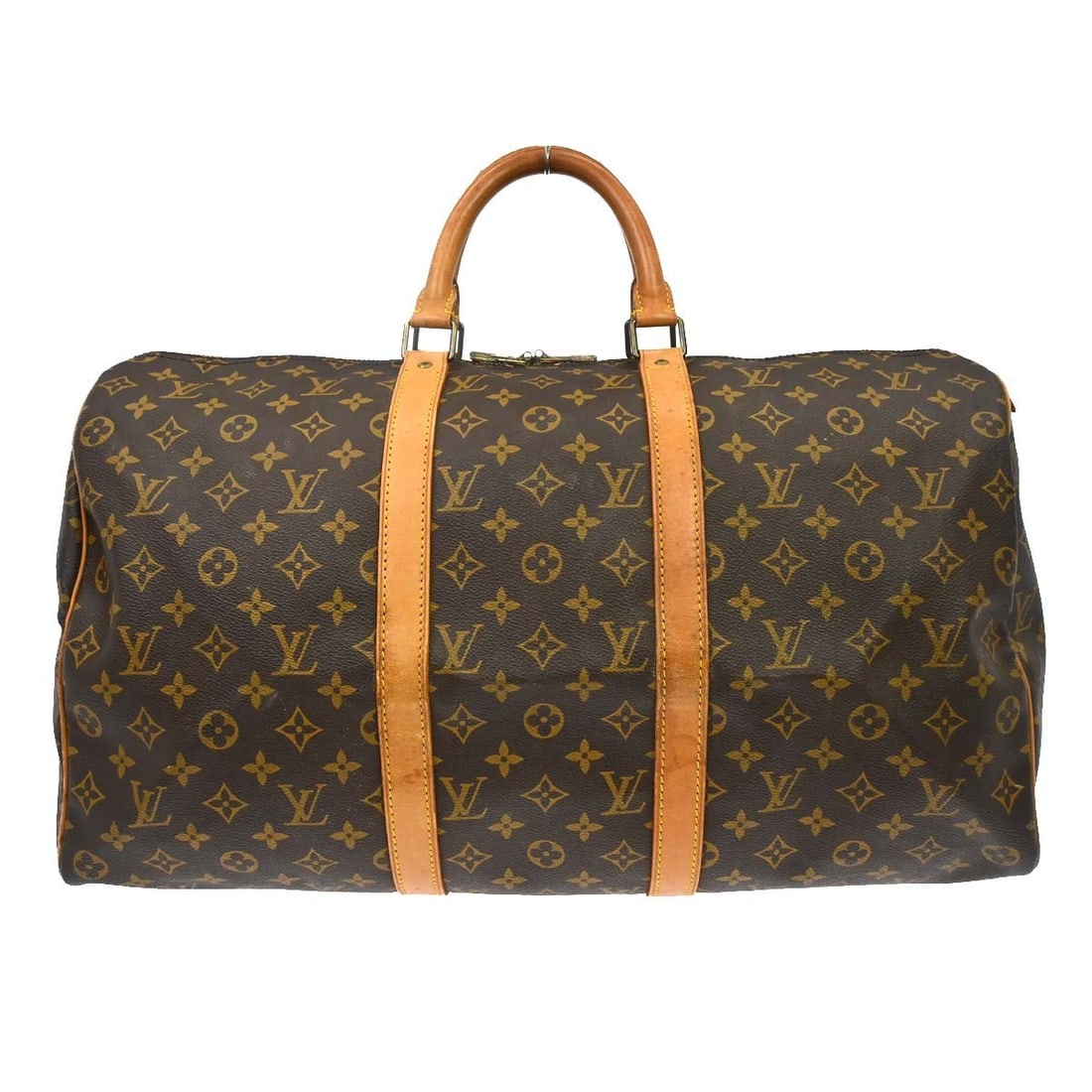 Louis Vuitton Keepall Brown Monogram Canvas Travel Bag: Louis Vuitton Keepall Brown Monogram Canvas Travel Bag Louis Vuitton Keepall in brown monogram canvas. This unisex travel bag is made in France and remains in good condition with visible wear from use