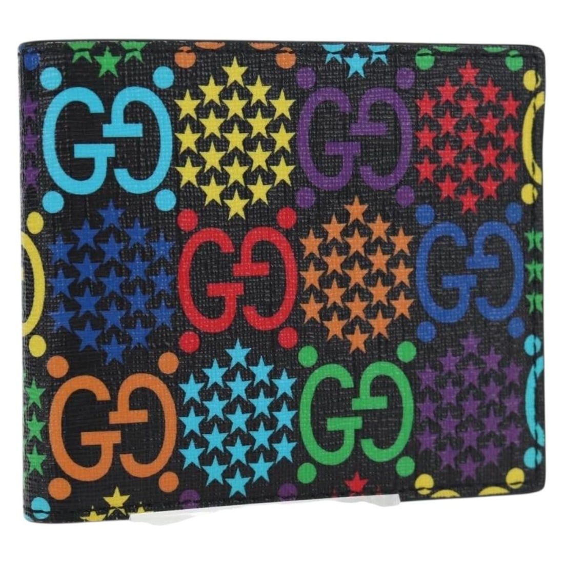 GUCCI 601089 GG Psychedelic PVC Leather Wallet Multicolor: GUCCI 601089 GG Psychedelic PVC Leather Wallet Multicolor Gucci GG Psychedelic wallet in multicolor PVC leather and GG canvas. This women's wallet is made in Italy and includes the dust bag and item b