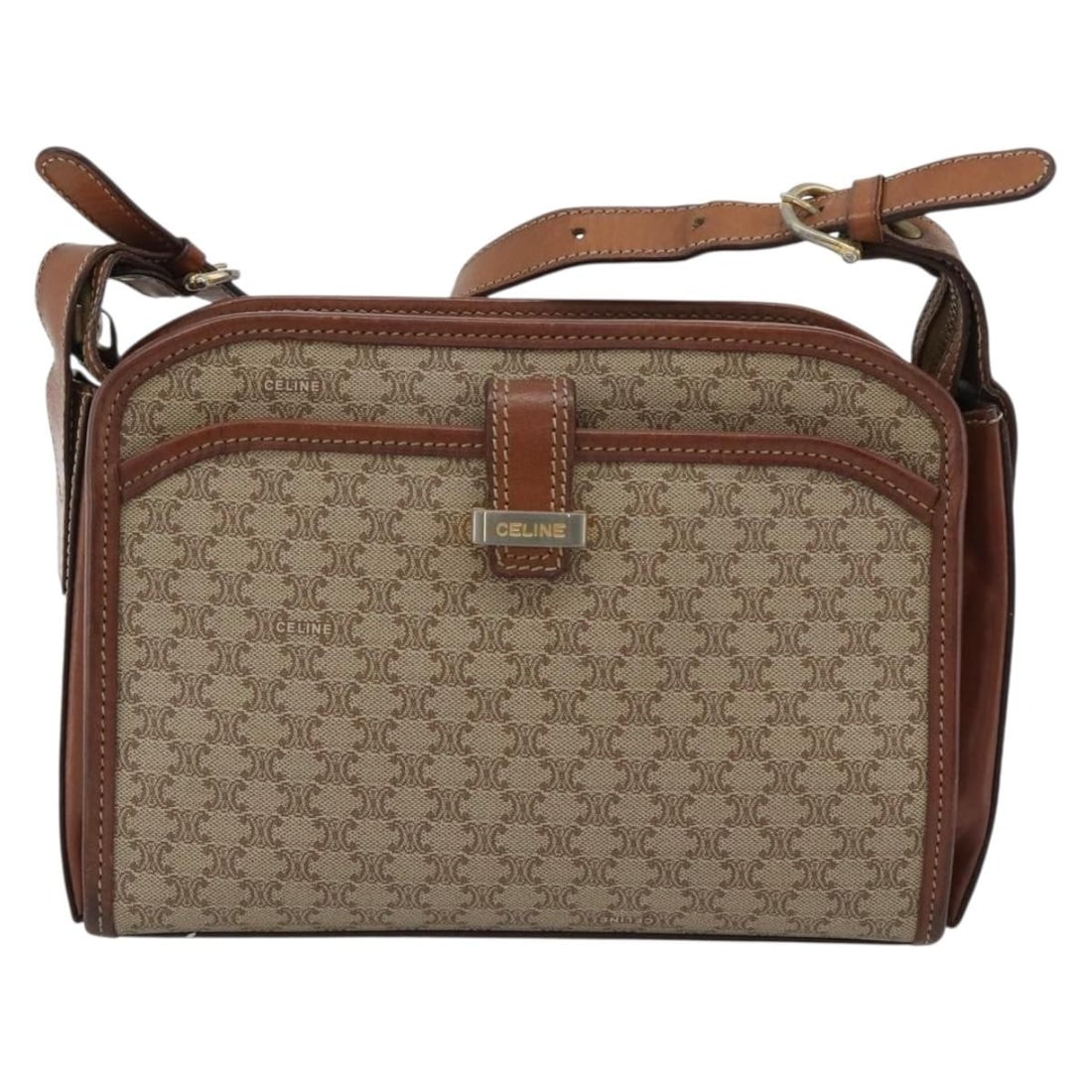 Celine Vintage Macadam Canvas Bag Beige Italy (1 of 18)