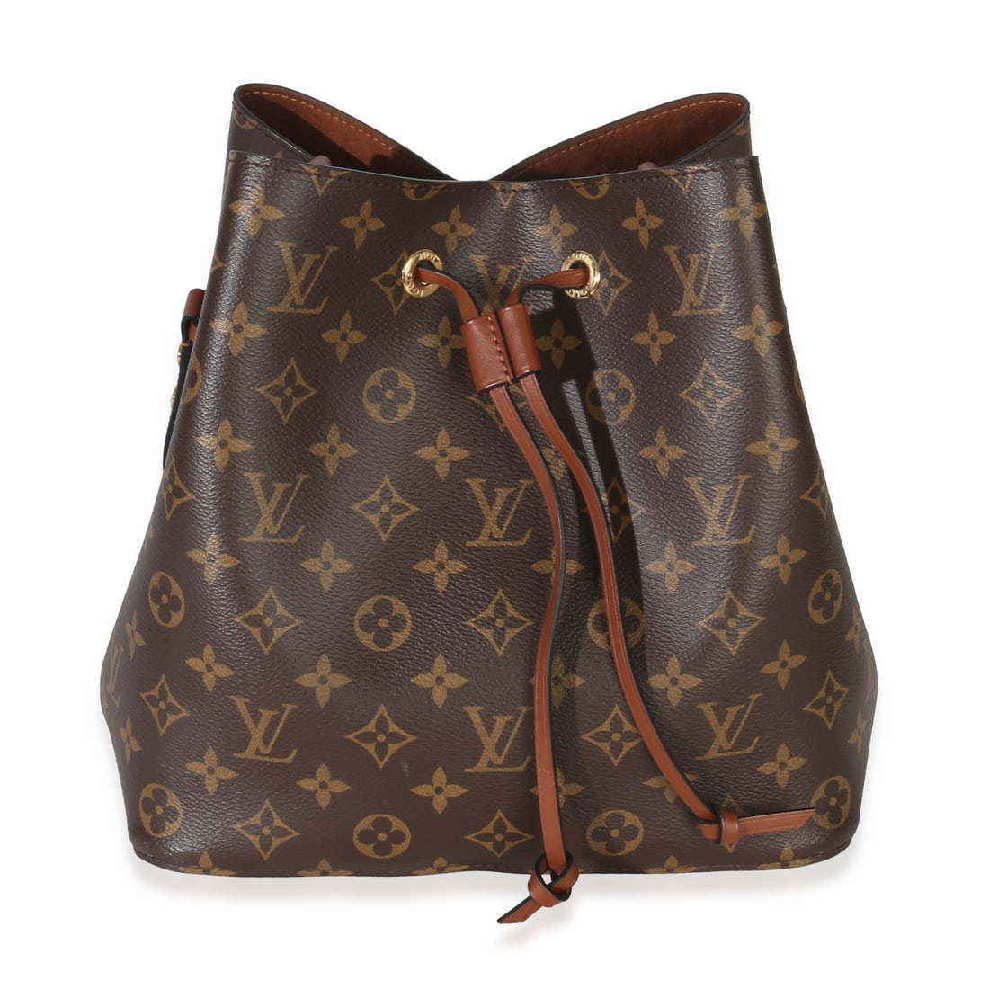 Louis Vuitton NeoNoe MM caramel monogram canvas shoulder bag: Louis Vuitton NeoNoe MM caramel monogram canvas shoulder bag This Louis Vuitton NeoNoe MM shoulder bag features the iconic caramel brown monogram canvas with gold-tone hardware. Designed with a drawst