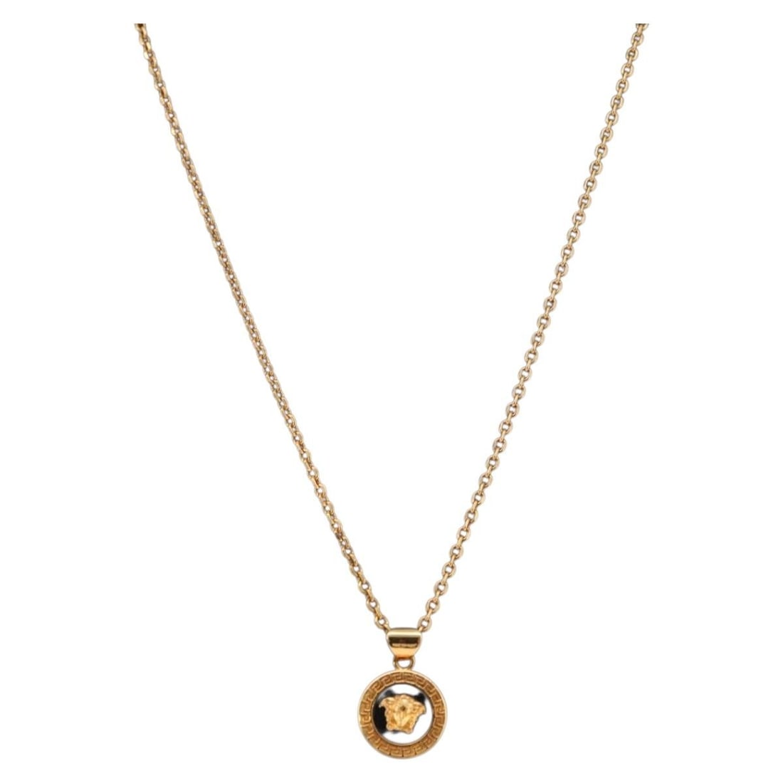 Gold Tone Metal Medusa Necklace Gianni Versace with Box (1 of 15)