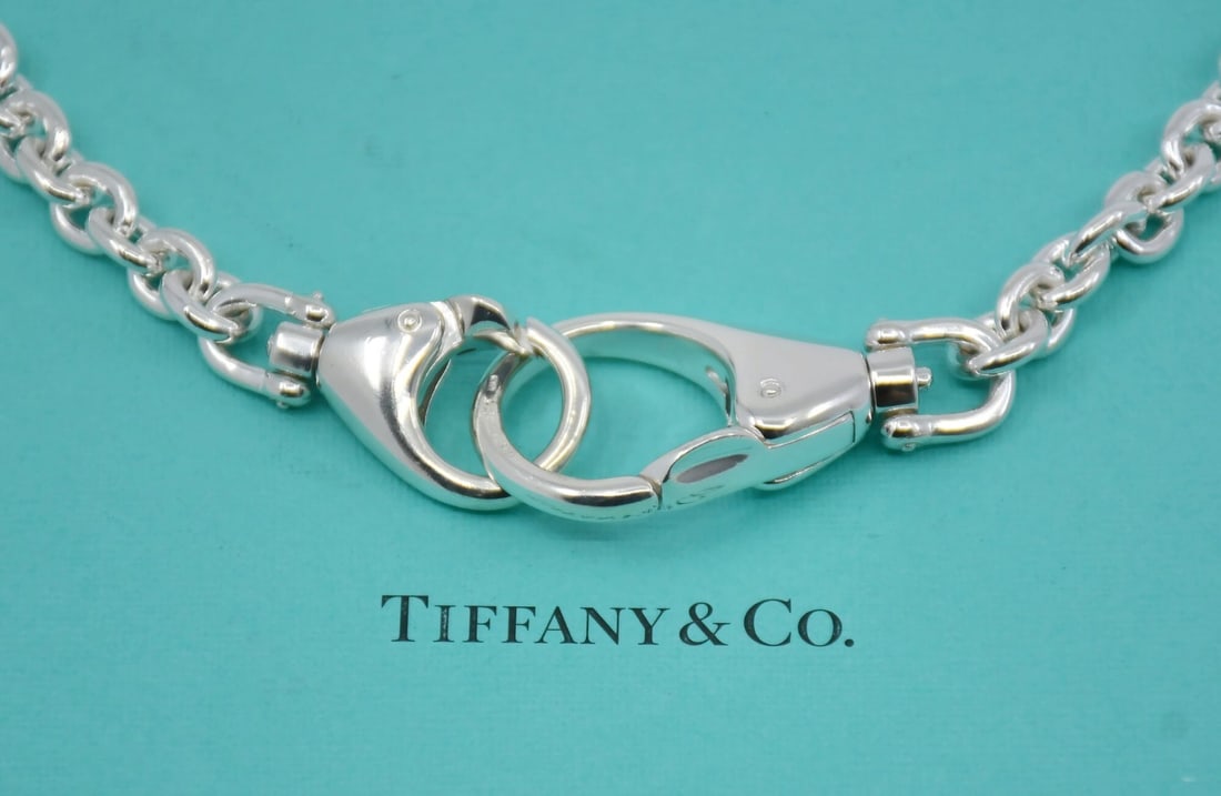 Tiffany & Co 925 Sterling Silver Pendant Necklace 18 Inches (1 of 5)