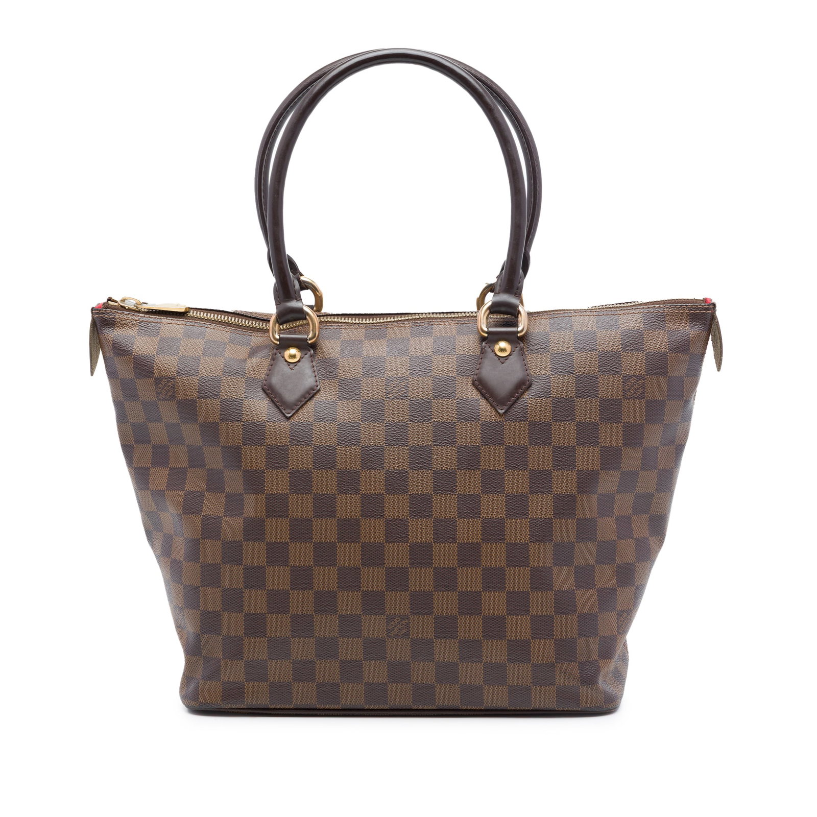 Louis Vuitton Saleya MM Damier Ebene Brown Handbag: Louis Vuitton Saleya MM Damier Ebene Brown Handbag Louis Vuitton Damier Ebene Saleya MM tote bag with a Damier Ebene canvas body, rolled leather straps, a top zip closure, and an interior zip pocket. 