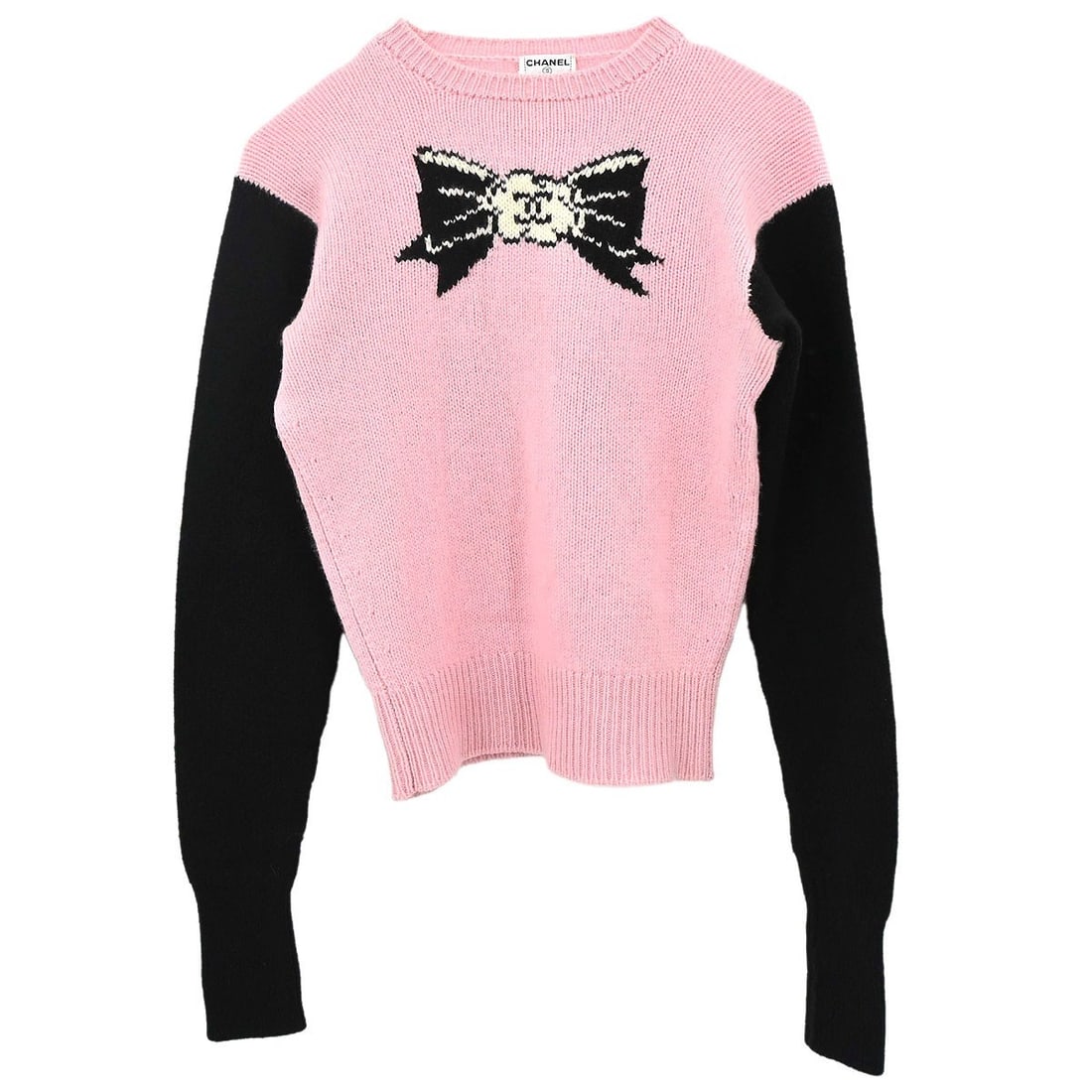 CHANEL 95A Cashmere Knit Top Womens EU 36 Pink (1 of 15)