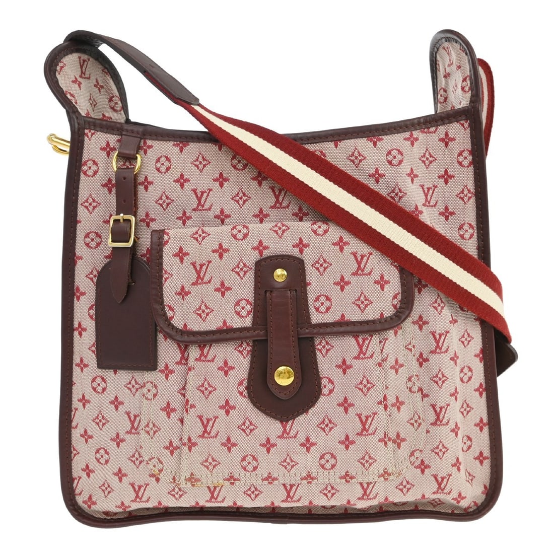 Louis Vuitton Besace Mary Kate Red Monogram Mini Lin Shoulder Bag: Louis Vuitton Besace Mary Kate Red Monogram Mini Lin Shoulder Bag Louis Vuitton Besace Mary Kate shoulder bag in red Monogram Mini canvas with leather trim. This women's medium bag features a shoulder