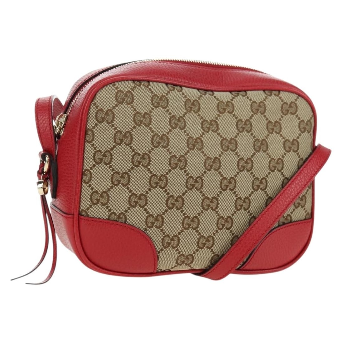 Gucci 449413 GG Canvas Shoulder Bag Beige Gold with Dust Bag: Gucci 449413 GG Canvas Shoulder Bag Beige Gold with Dust Bag A Gucci shoulder bag in beige and gold GG Canvas, made in Italy. It comes with a dust bag and features the stated product number 449413 and