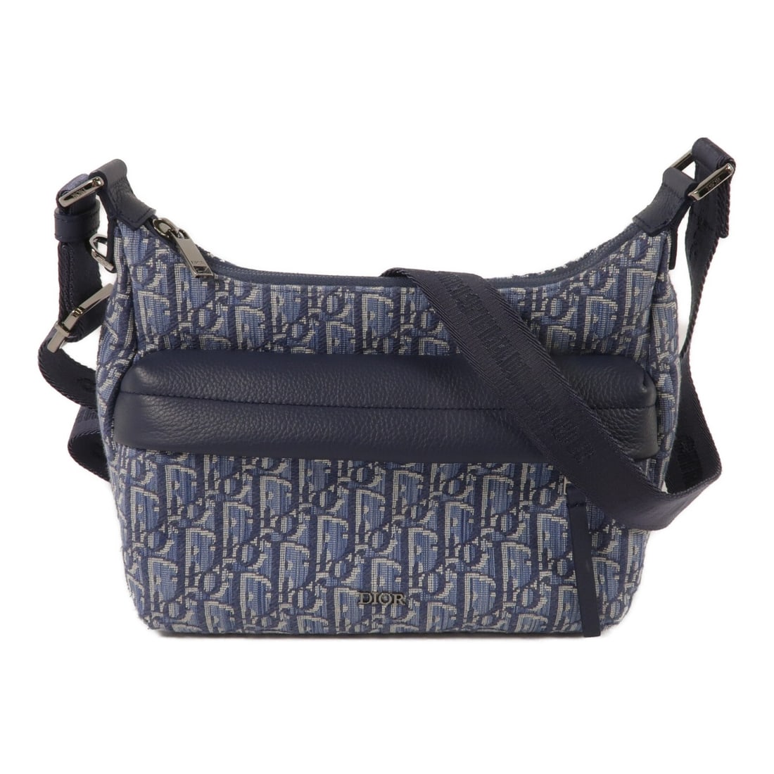 Dior Small Rider Soft Hobo Shoulder Bag Oblique Blue SHW 1ESPO380YKS (1 of 13)