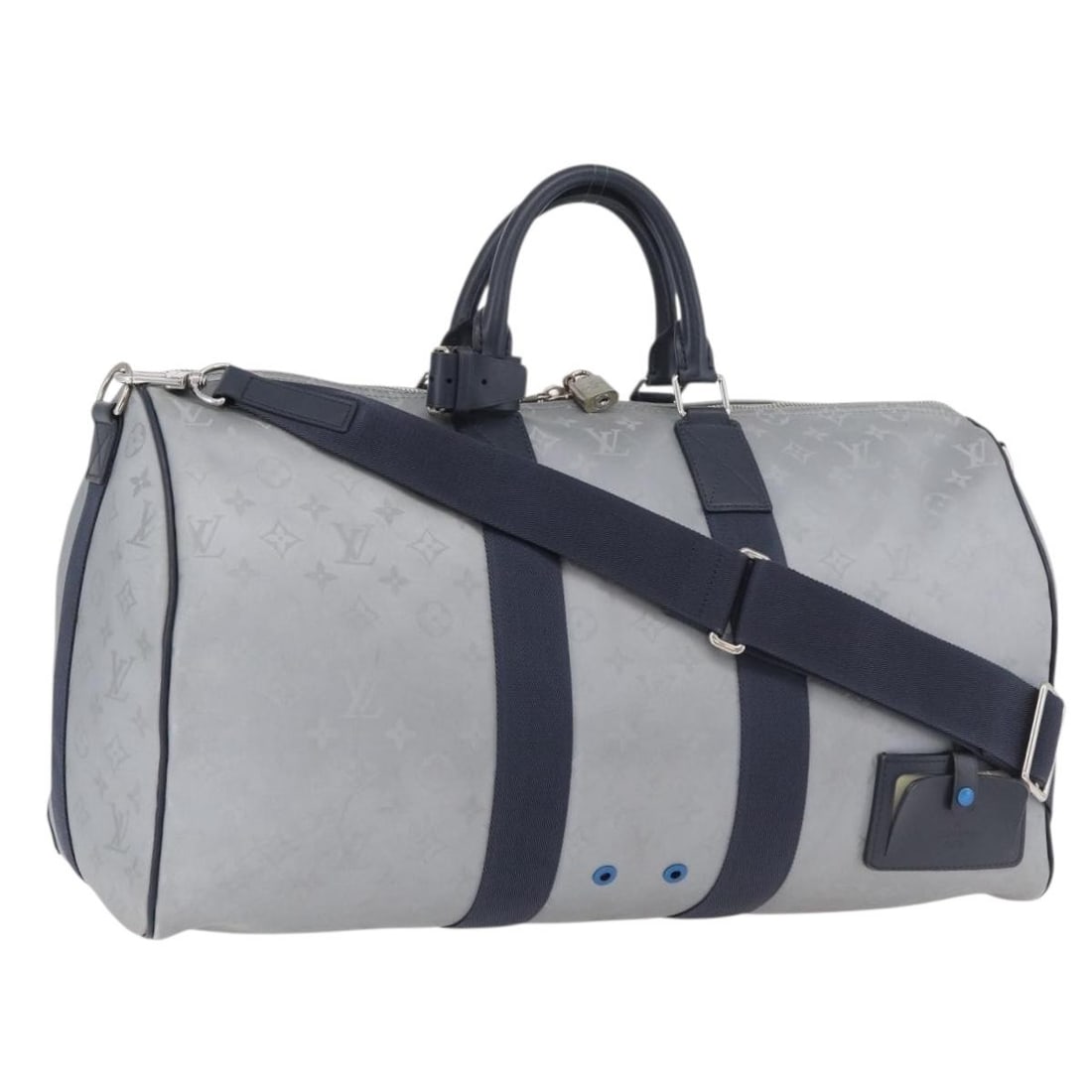 Louis Vuitton M44170 Satellite 50 Monogram Canvas Boston Bag: Louis Vuitton M44170 Satellite 50 Monogram Canvas Boston Bag This Louis Vuitton Monogram Satellite Keepall Bandouliere 50 is a Boston bag crafted from Monogram Canvas in a silver exterior color. It wa