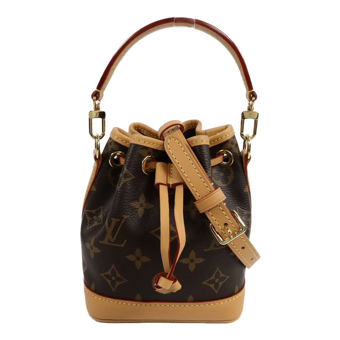 Louis Vuitton Nano Noe M81266 Monogram 2way Shoulder Bag: Louis Vuitton Nano Noe M81266 Monogram 2way Shoulder Bag Louis Vuitton Nano Noe 2way handbag in brown Monogram PVC coated canvas. This women's bag features a top handle and a removable shoulder strap 