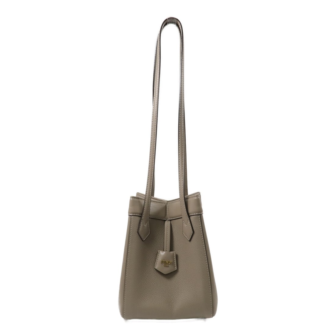 FENDI 8B5083 Origami Mini Calfskin Shoulder Bag Beige (1 of 14)