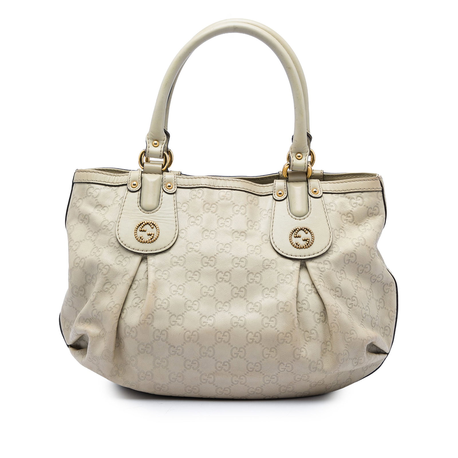 Gucci Guccissima Scarlett Leather Tote Bag White (1 of 5)