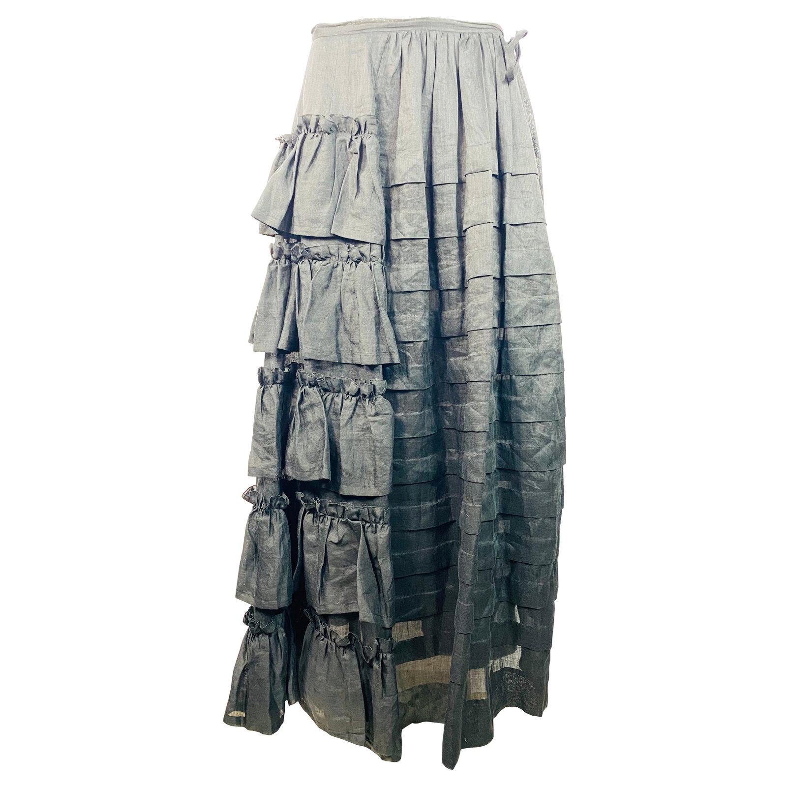 Isa Arfen floor length ruffle skirt black UK 10 (1 of 16)