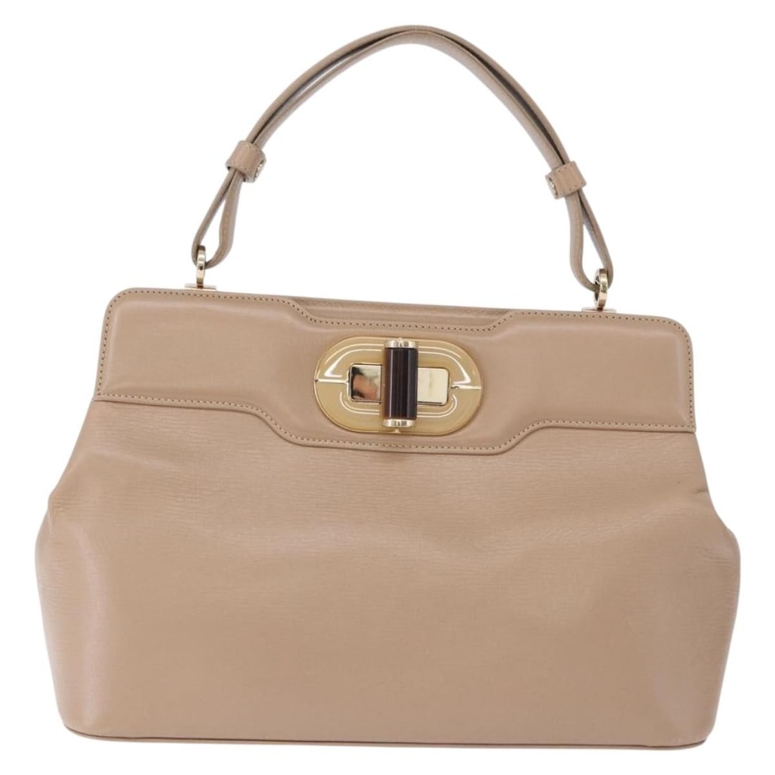 Bvlgari Isabella Rossellini Beige Leather Handbag 31cm: Bvlgari Isabella Rossellini Beige Leather Handbag 31cm Bvlgari Isabella Rossellini leather bag in beige. Made in Italy, this piece is presented in good condition with light rubbing to the exterior, sl