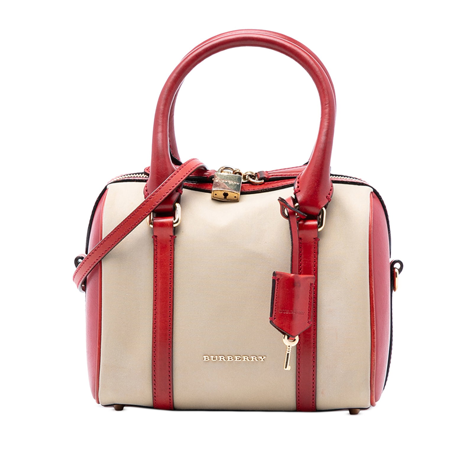 Small Alchester Bowling Satchel in Canvas and Leather by Burberry (1 of 7)