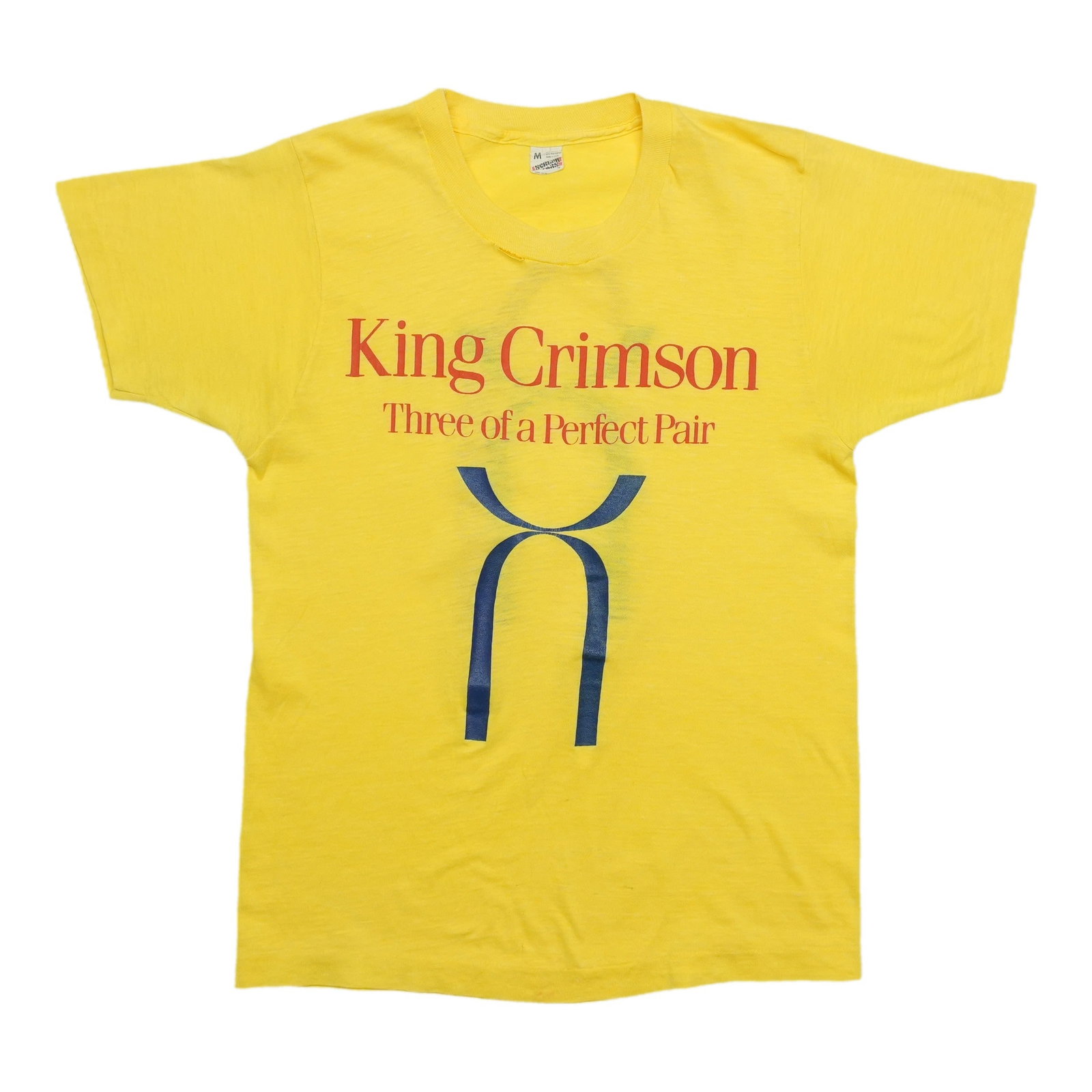 Yellow Vintage King Crimson Three of a Perfect Pair Tee 1984 Medium (1 of 6)