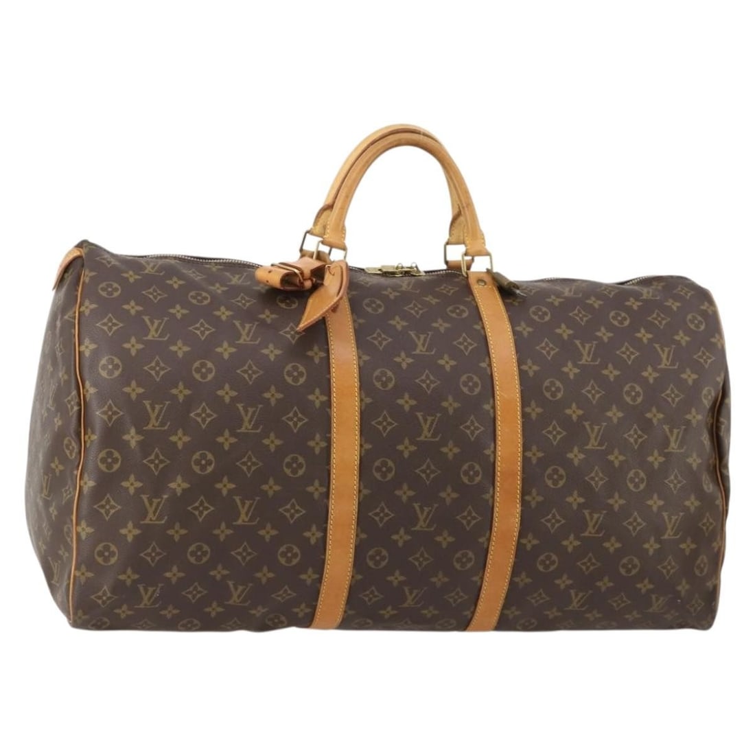 Louis Vuitton M41422 Keepall 60 Monogram Canvas Boston Bag: Louis Vuitton M41422 Keepall 60 Monogram Canvas Boston Bag Louis Vuitton Keepall 60 Boston Bag in Monogram Canvas, made in France. This women's bag is styled as a Boston bag and comes in the Monogram 