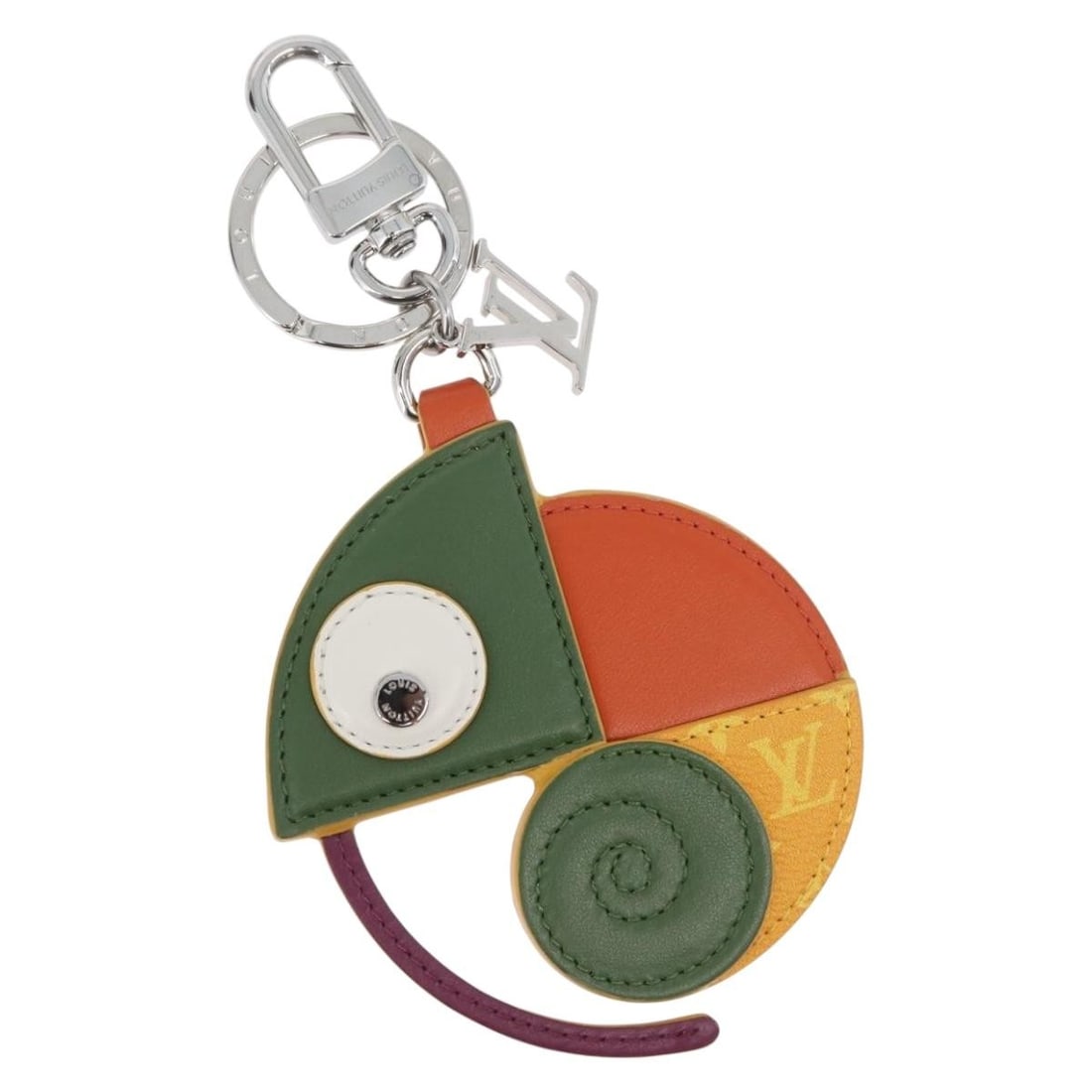 Louis Vuitton M02239 LV Chameleon Monogram Bag Charm: Louis Vuitton M02239 LV Chameleon Monogram Bag Charm Louis Vuitton bag charm in monogram canvas and metal, designed for women. This Italy-made accessory comes with a dust bag and item box. It is in pr