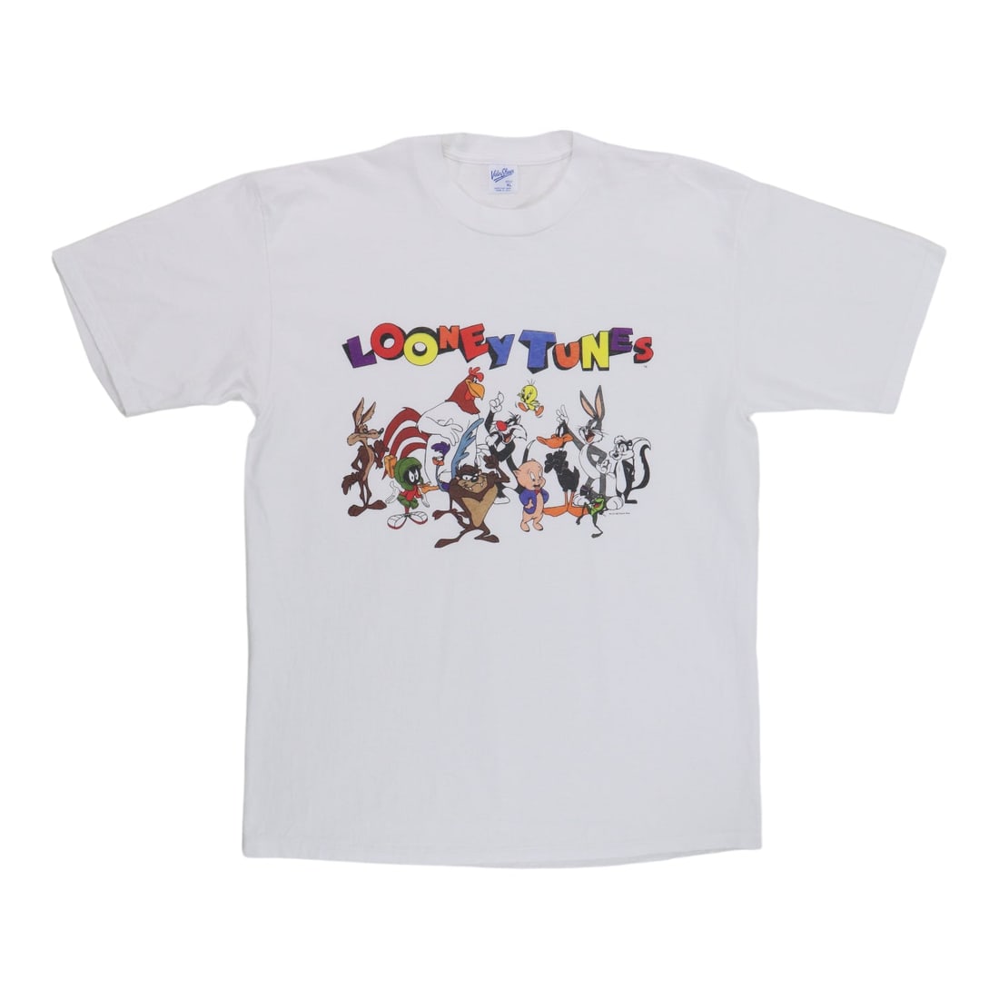 Warner Brothers Looney Tunes Vintage White Cotton Shirt XL 1993: Warner Brothers Looney Tunes Vintage White Cotton Shirt XL 1993 Authentic original vintage 1993 Looney Tunes Warner Brothers shirt in white cotton. This is a true vintage piece, not a modern reproduct