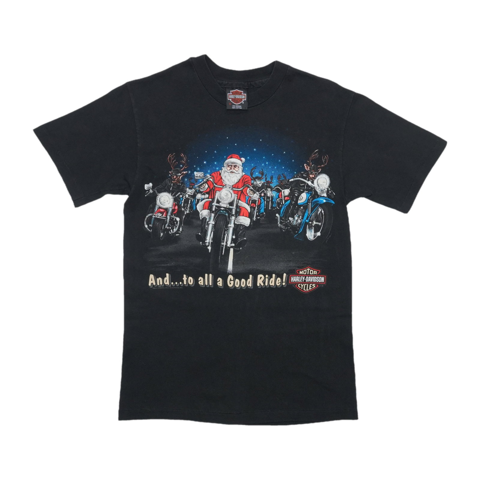 Harley Davidson Clovis New Mexico Vintage Christmas Shirt 1990s (1 of 5)