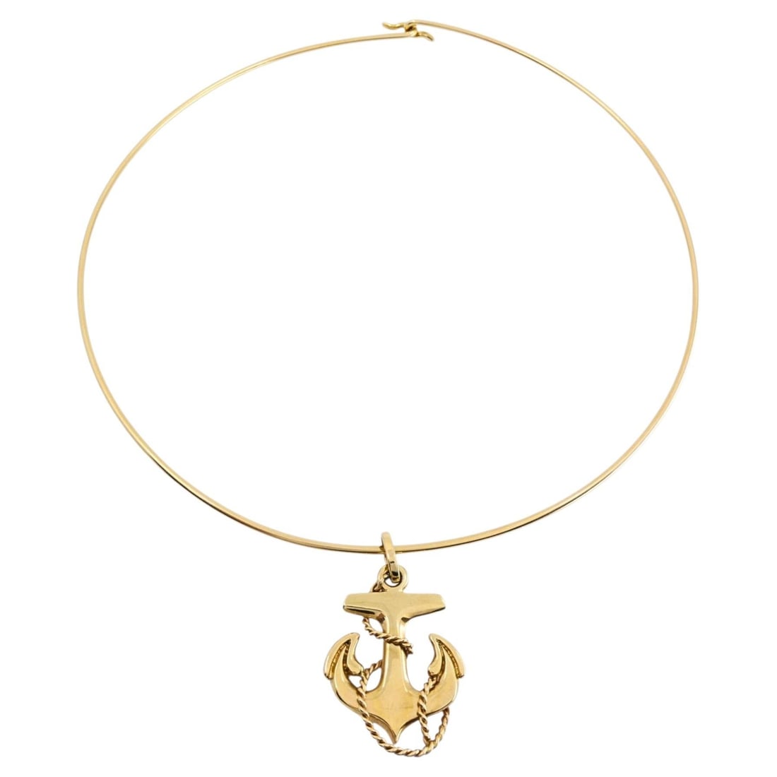 Set of 2 14k Gold Necklace and Anchor Pendant 14 in (1 of 9)
