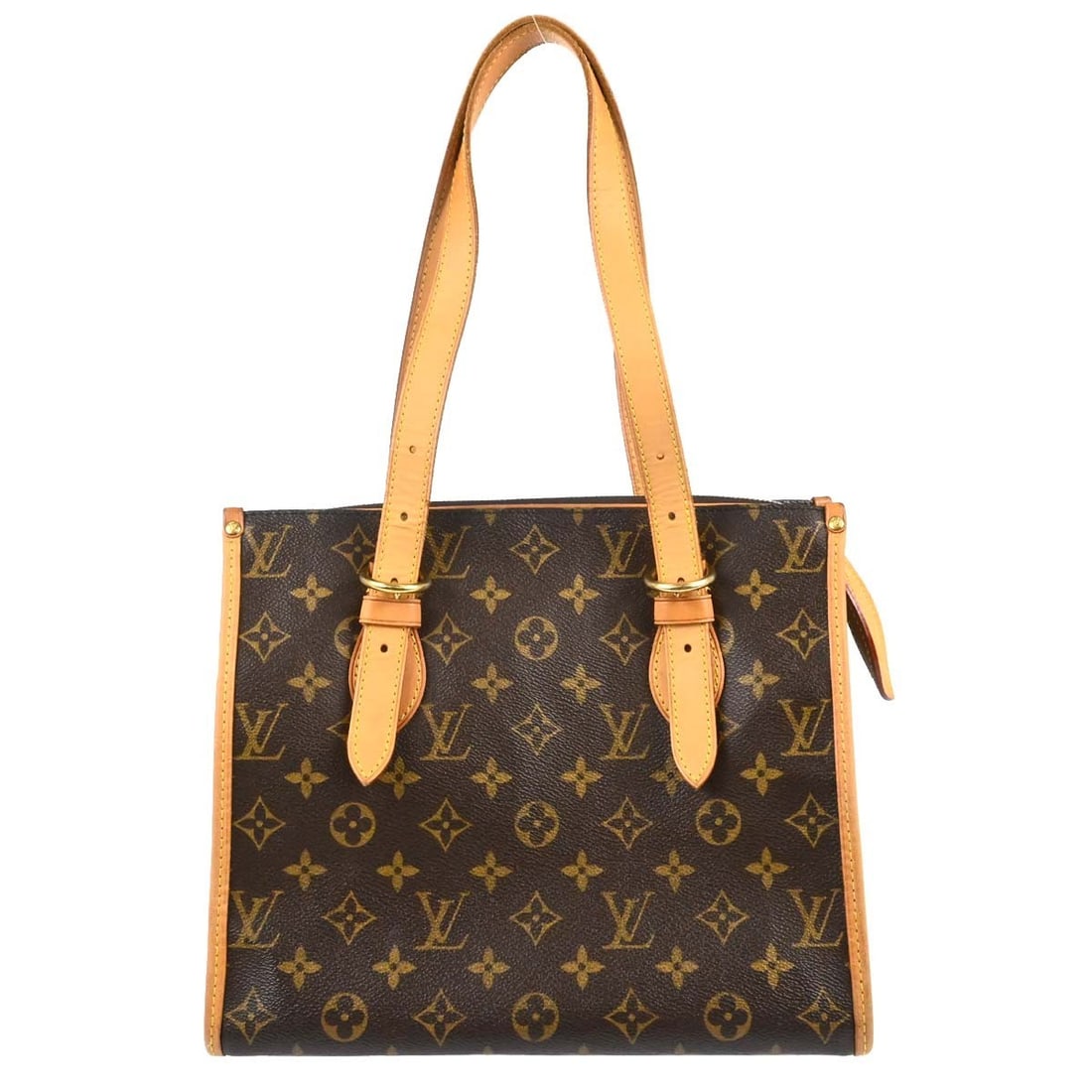 Louis Vuitton Popincourt Haut Monogram Canvas Tote M40007 SR0095: Louis Vuitton Popincourt Haut Monogram Canvas Tote M40007 SR0095 Vintage Louis Vuitton Popincourt Haut tote handbag in brown Monogram canvas with leather trim. This medium tote features a zip closure,
