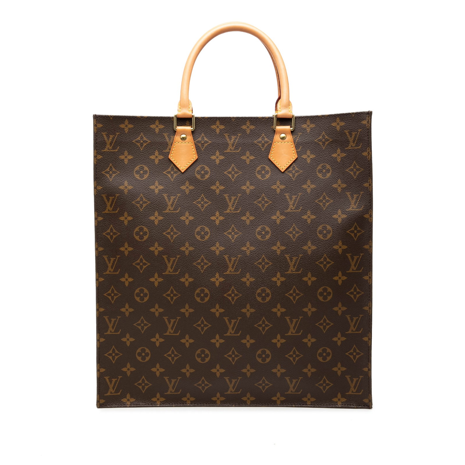 Louis Vuitton Sac Plat Monogram Canvas Tote Bag: Louis Vuitton Sac Plat Monogram Canvas Tote Bag Louis Vuitton Monogram Sac Plat tote bag crafted with a monogram canvas body and rolled vachetta leather handles. The bag features an open top and inter