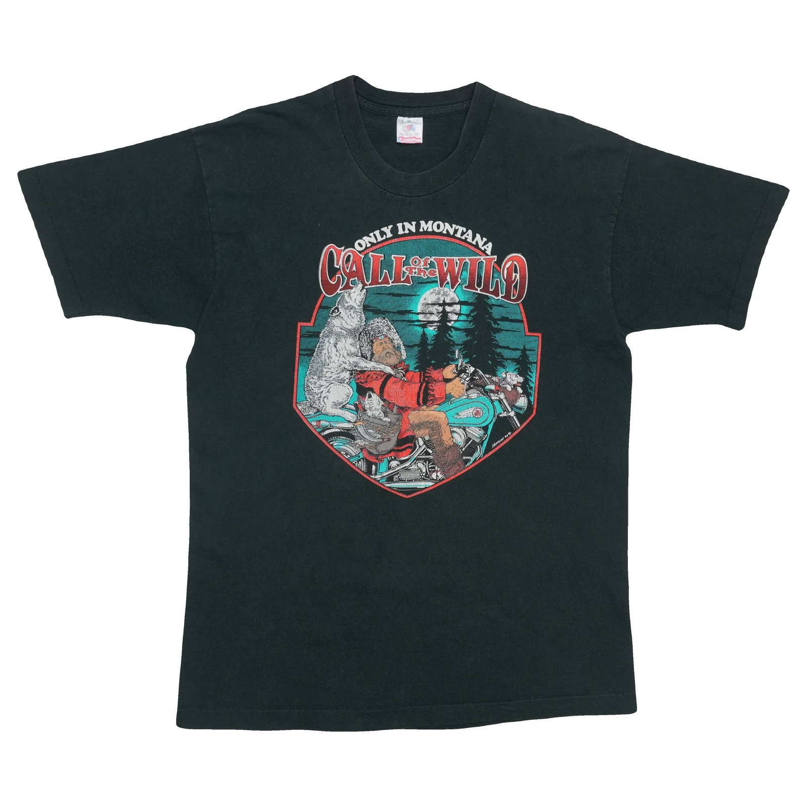 Black 1995 Harley Davidson Call of the Wild T Shirt Large (1 of 6)
