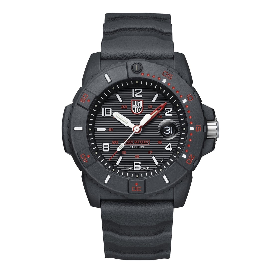 Luminox XS.3615 Navy SEAL mens quartz watch 45mm black carbon case: Luminox XS.3615 Navy SEAL mens quartz watch 45mm black carbon case Luminox Navy Seal men's quartz watch with a black dial and rubber strap. This display model includes the original box and