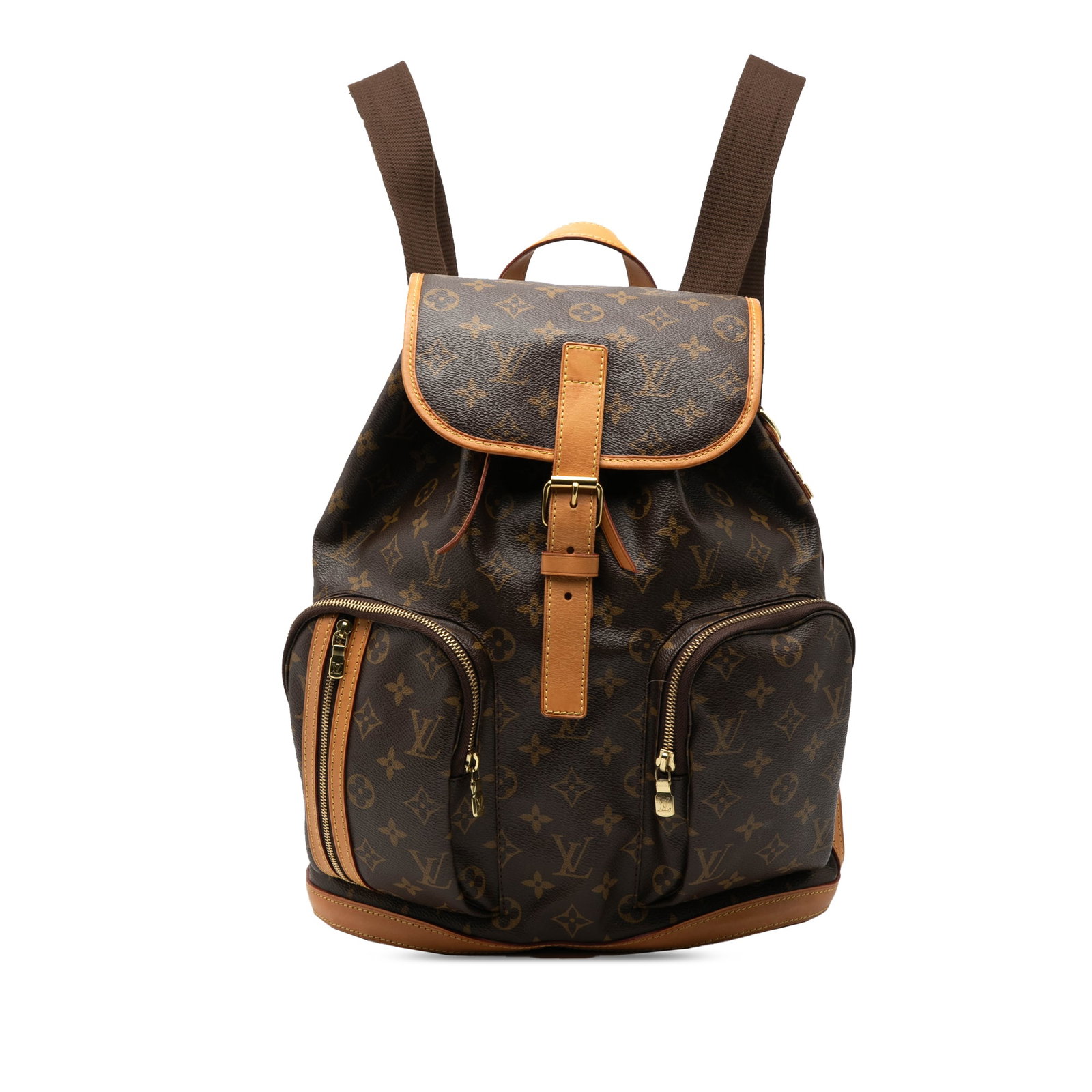 Louis Vuitton Bosphore Monogram Canvas Backpack: Louis Vuitton Bosphore Monogram Canvas Backpack The Louis Vuitton Monogram Sac a Dos Bosphore backpack is crafted from monogram canvas with vachetta leather trim. It features a flat top handle, adjust