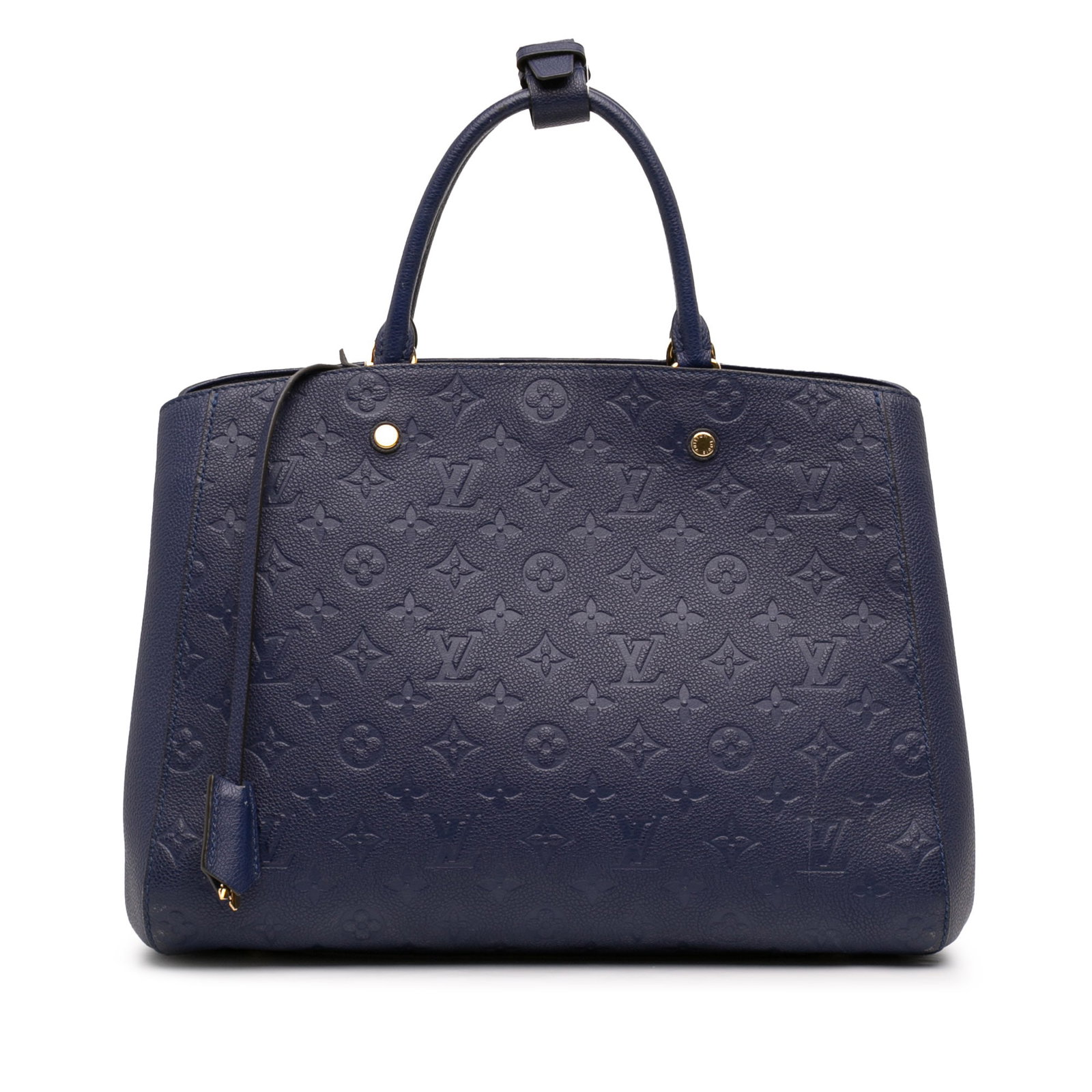 Louis Vuitton Monogram Empreinte Blue Leather Montaigne GM Bag (1 of 12)