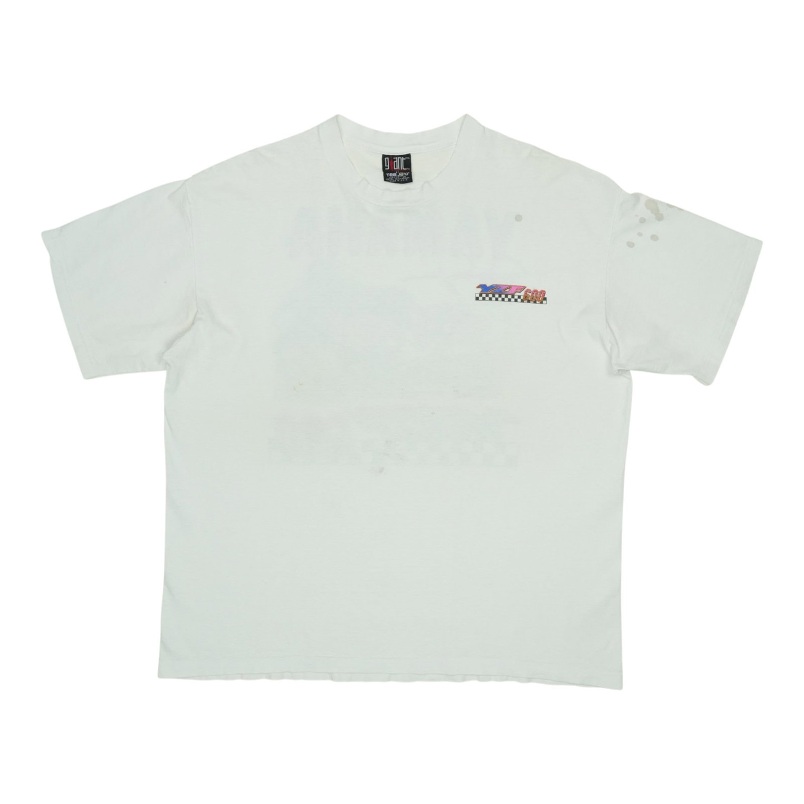 Yamaha YZF 600 Jamie James 1990s Cotton Graphic Shirt XXL: Yamaha YZF 600 Jamie James 1990s Cotton Graphic Shirt XXL Authentic original vintage 1990s Yamaha YZF 600 Jamie James shirt with front and back graphics. This is a true vintage shirt, not a modern rep