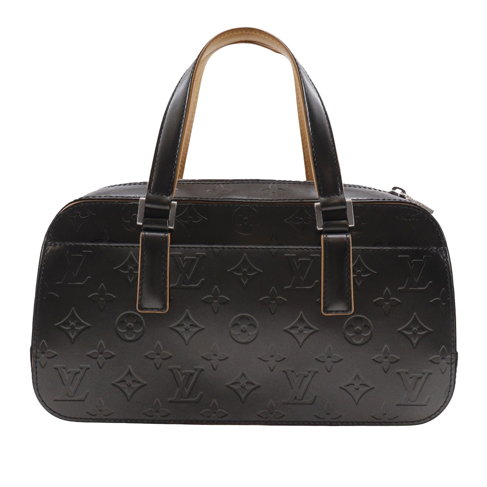 Louis Vuitton Monogram Mat Shelton gray leather shoulder bag with zip closure (1 of 18)