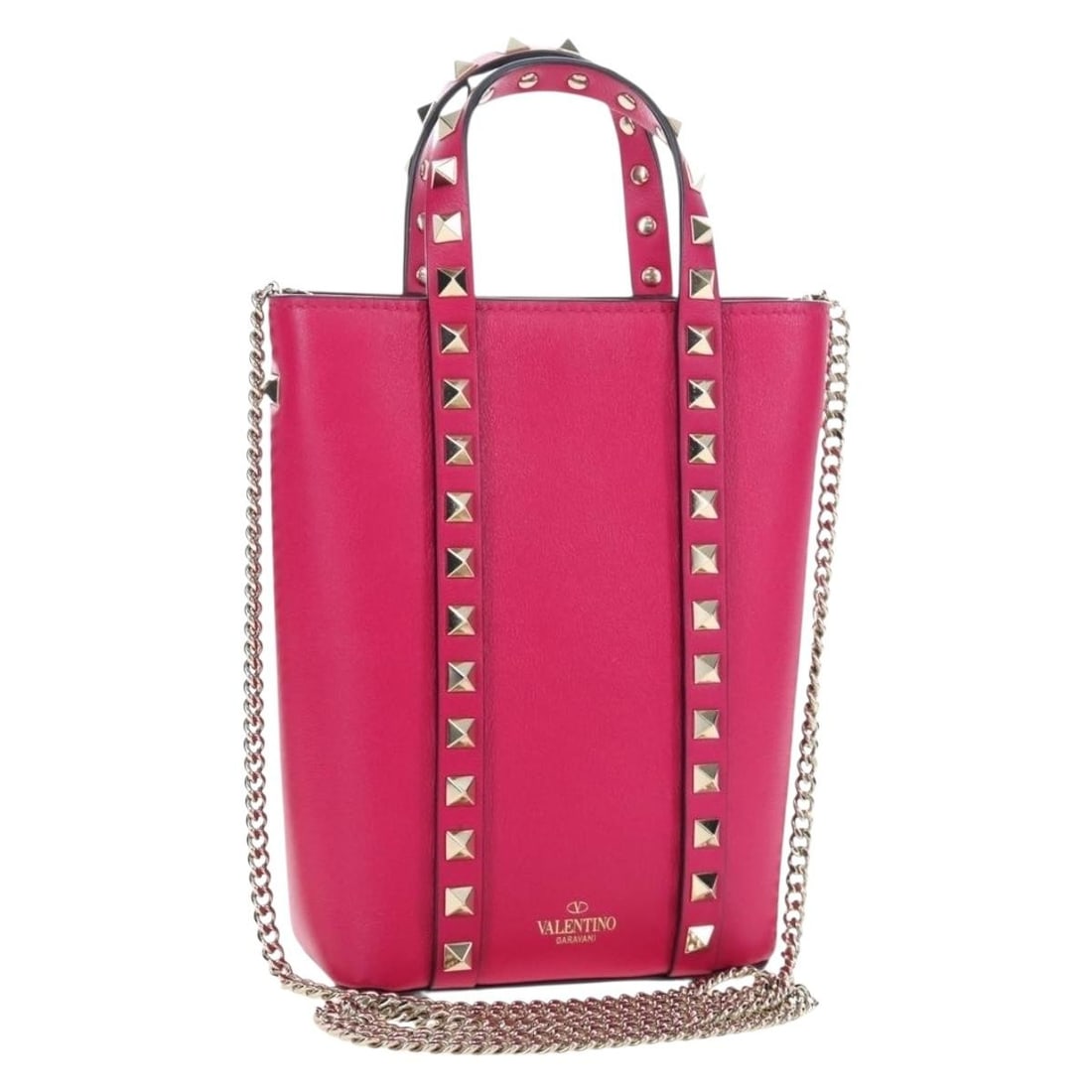 Valentino Pink Leather 2way Hand Bag with Shoulder Strap (1 of 18)