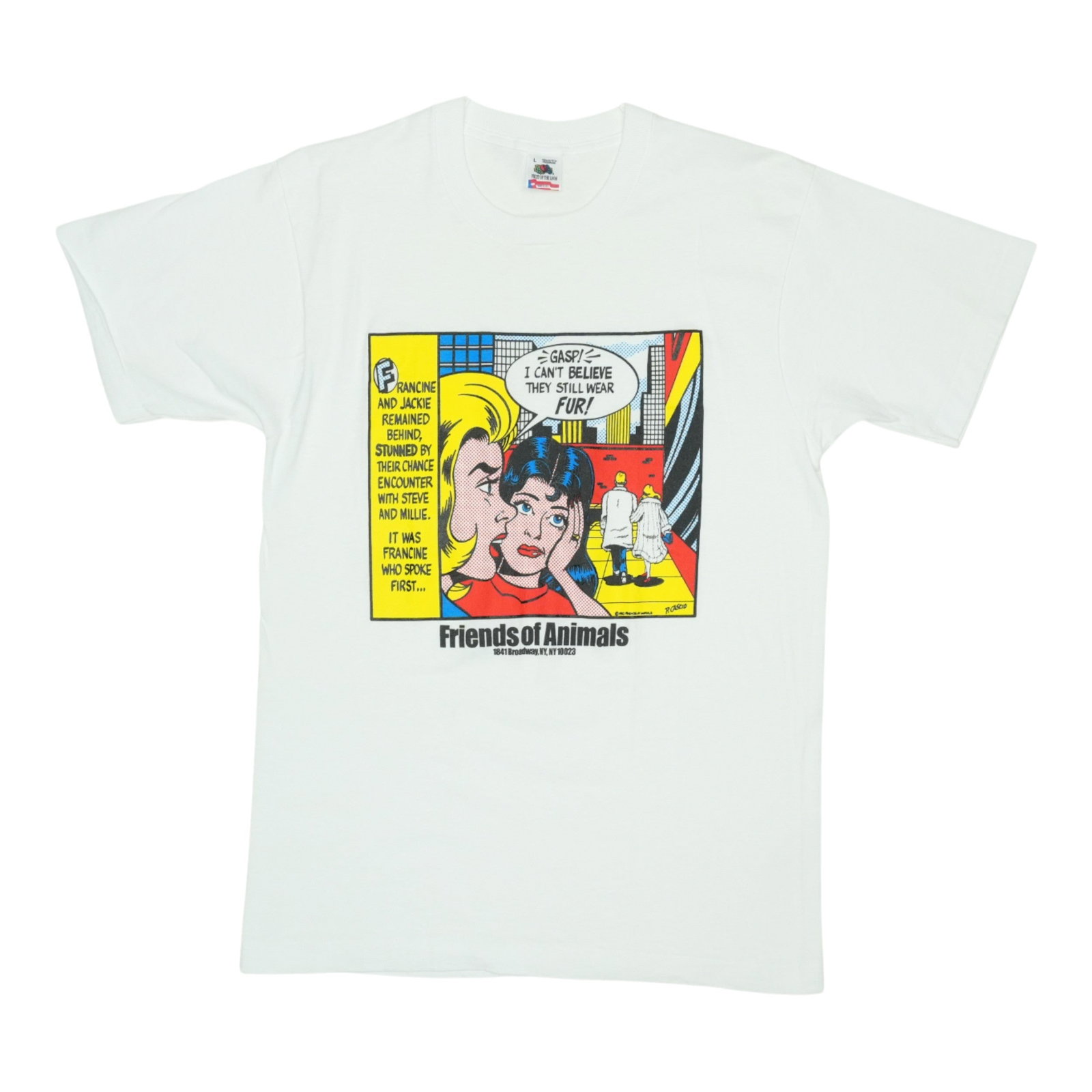 Vintage 1990 Friends Of Animals Comic T Shirt Large (1 of 4)