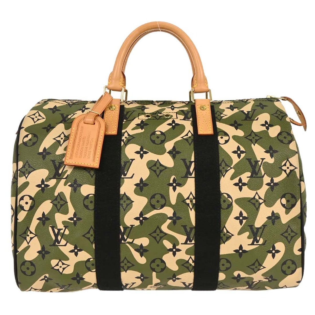 Louis Vuitton Speedy 35 Monogramouflage Canvas Hand Bag Green M95773 (1 of 10)
