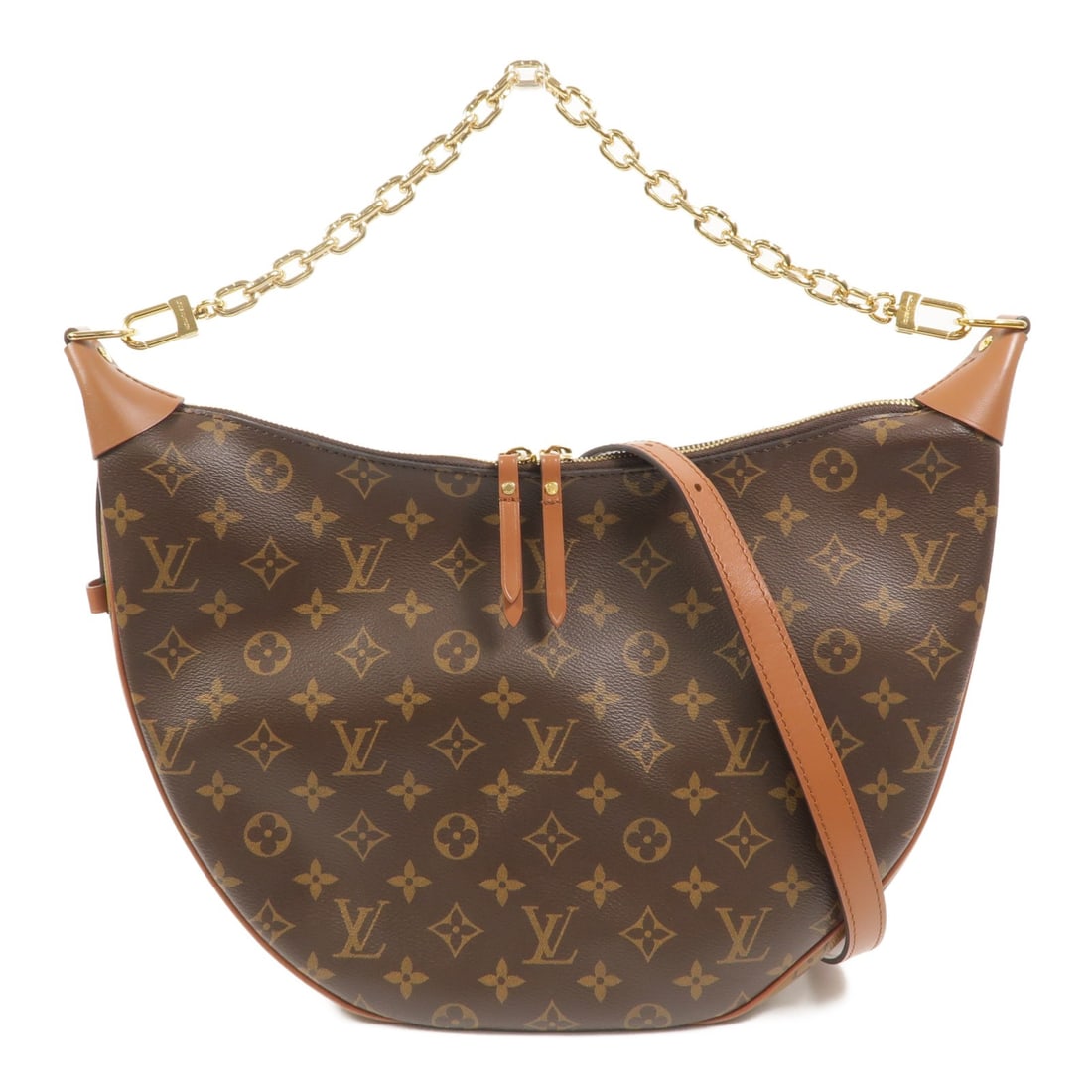 Louis Vuitton Loop Hobo M46311 2 Way Shoulder Bag Monogram Reverse: Louis Vuitton Loop Hobo M46311 2 Way Shoulder Bag Monogram Reverse Louis Vuitton Loop Hobo 2 Way Bag in Monogram Reverse and PVC coated canvas with a brown exterior. This women's bag features a top ha