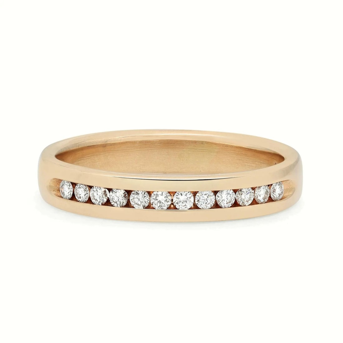 Rachel Koen 14K Yellow Gold 0.30Cttw Diamond Wedding Band Ring Size 11 (1 of 5)