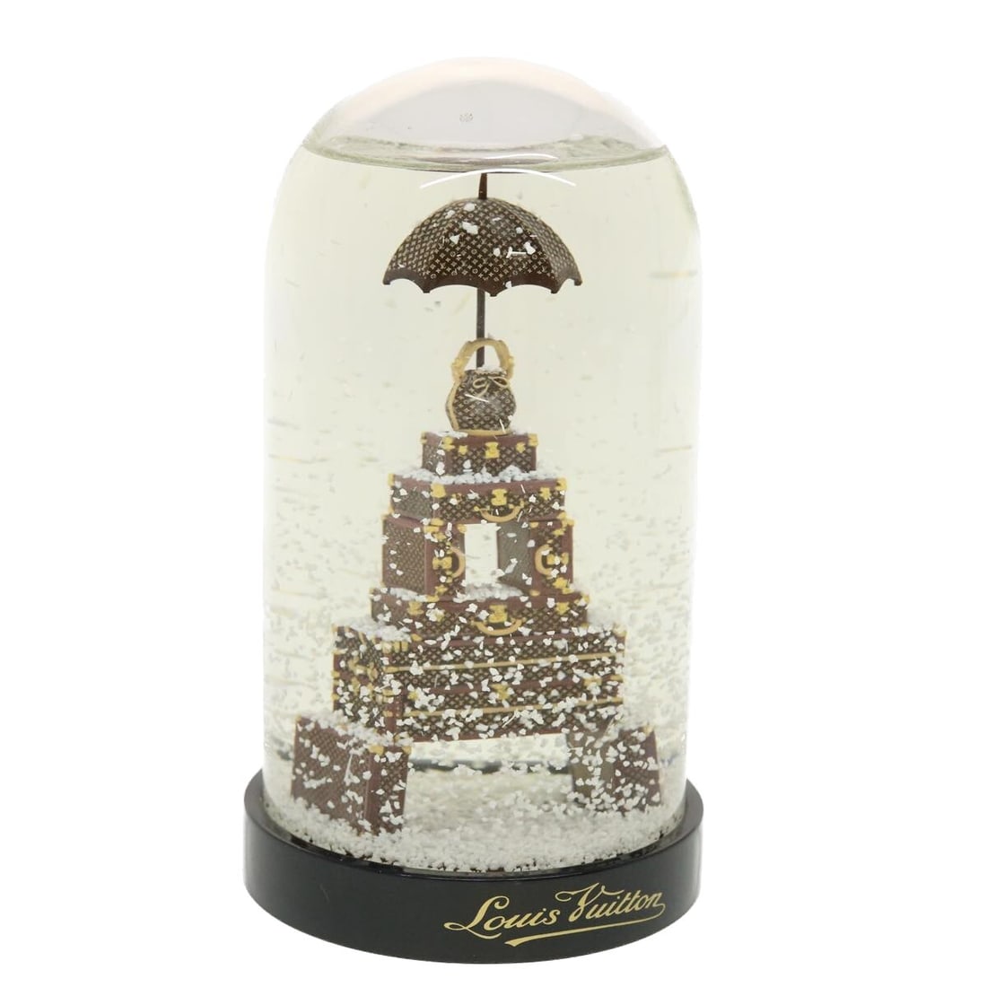 Louis Vuitton N99229 Clear Glass Snow Globe Eiffel Tower Trunk (1 of 8)