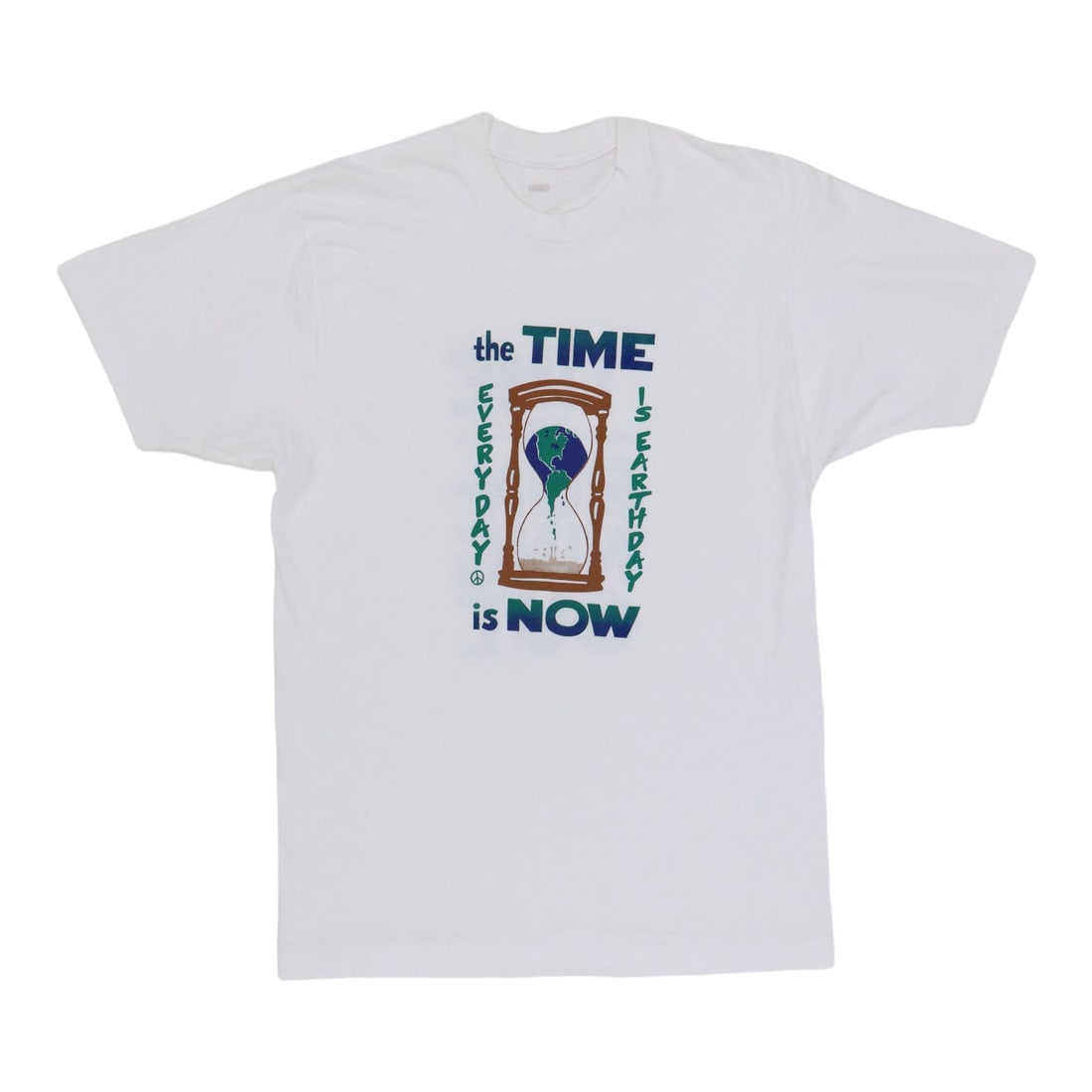Vintage 1990s Earth Day The Time Is Now Cotton T Shirt (1 of 5)