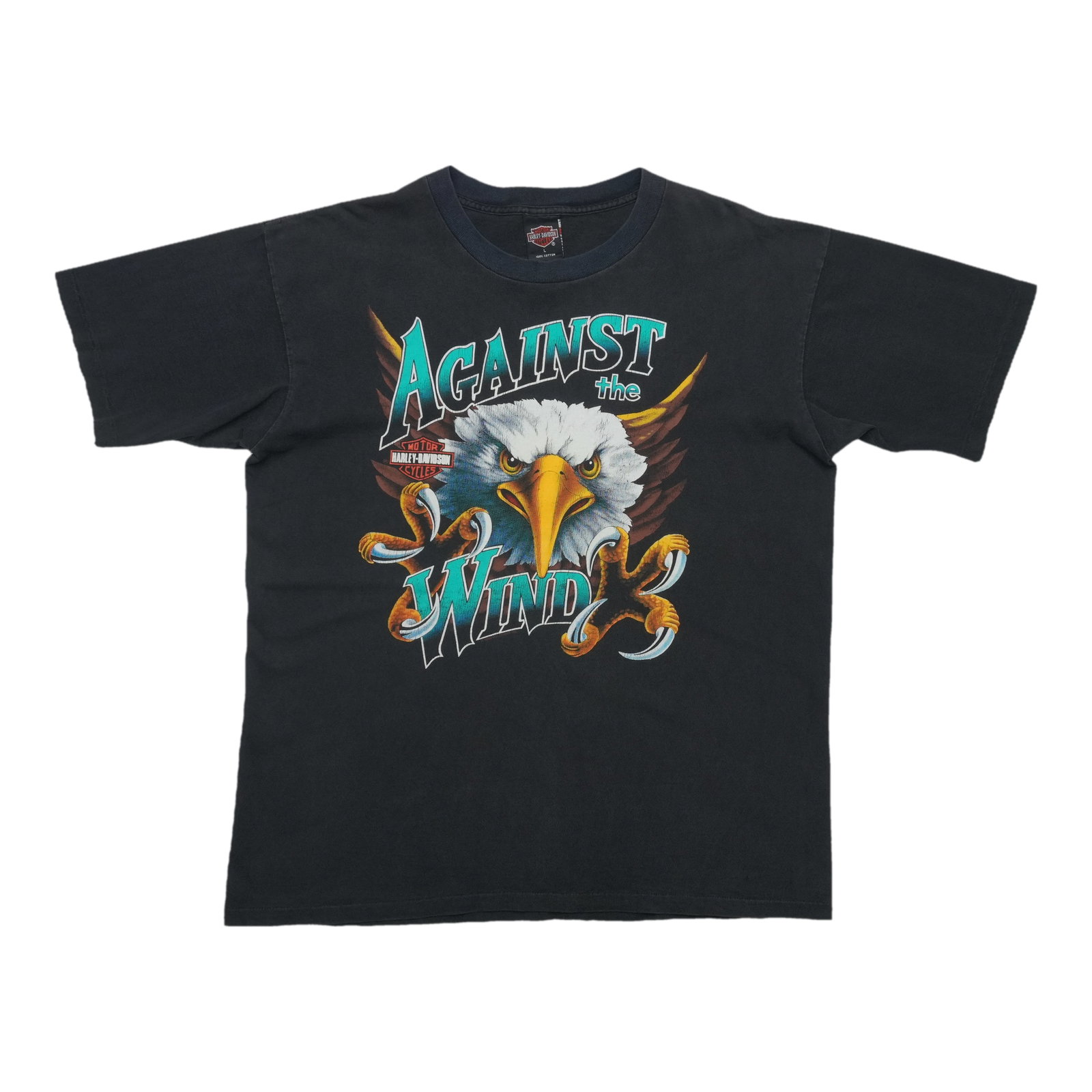 Harley Davidson Against the Wind Eagle Vintage T Shirt 1994: Harley Davidson Against the Wind Eagle Vintage T Shirt 1994 Original vintage 1994 Harley Davidson Against the Wind Eagle shirt with front and back graphics. This is a true vintage shirt, not a modern 