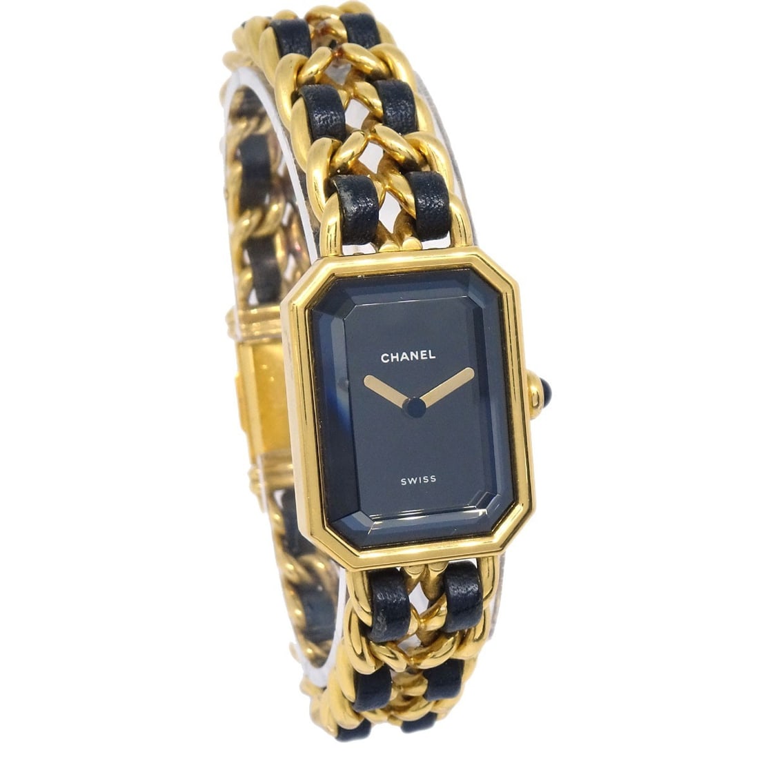 CHANEL Premiere Women's Quartz Wristwatch Gold Plated Black Gold Swiss Made: CHANEL Premiere Women's Quartz Wristwatch Gold Plated Black Gold Swiss Made Chanel Premiere women's wristwatch with a quartz movement and analog display. It features a black gold case, black gold dial