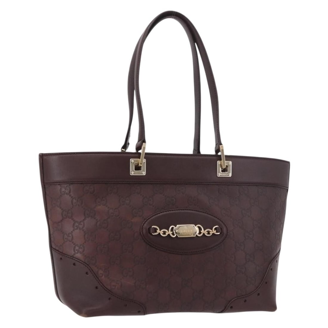 Gucci 145993 Guccissima GG Canvas Leather Tote Brown Gold: Gucci 145993 Guccissima GG Canvas Leather Tote Brown Gold Gucci Guccissima tote bag in brown leather and GG canvas with gold-tone accents. Made in Italy, this women's tote includes a dust bag. Conditi